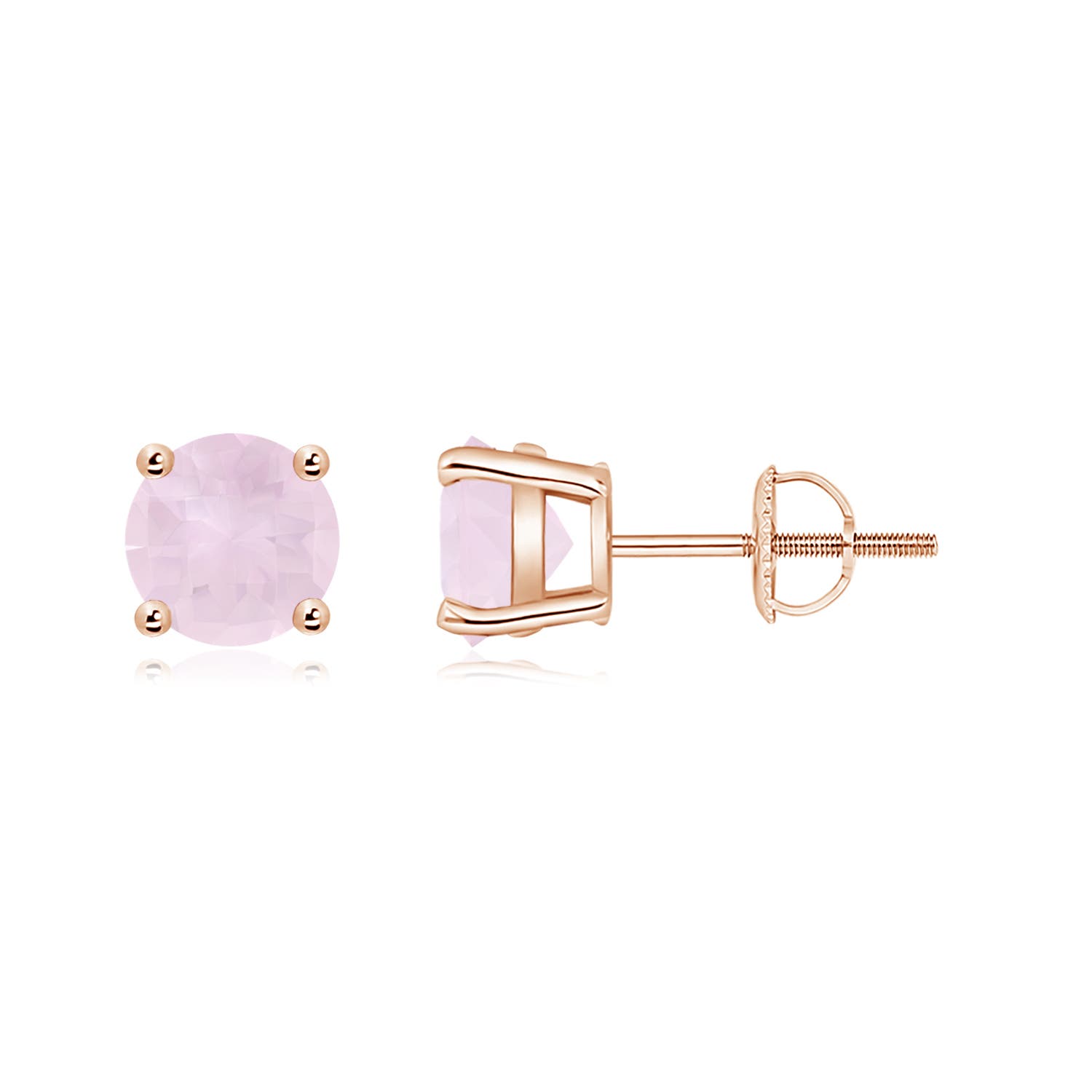 A - Rose Quartz / 1.7 CT / 14 KT Rose Gold