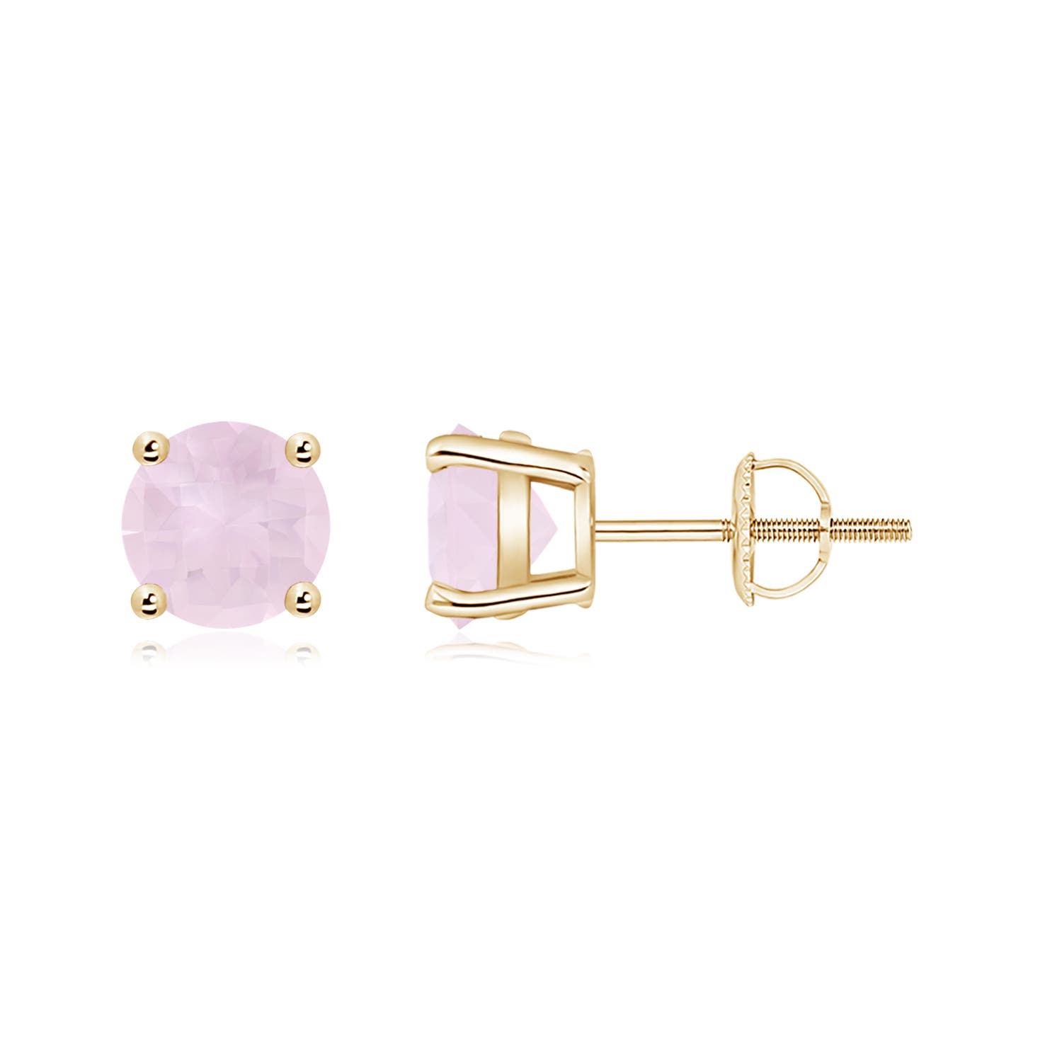 A - Rose Quartz / 1.7 CT / 14 KT Yellow Gold