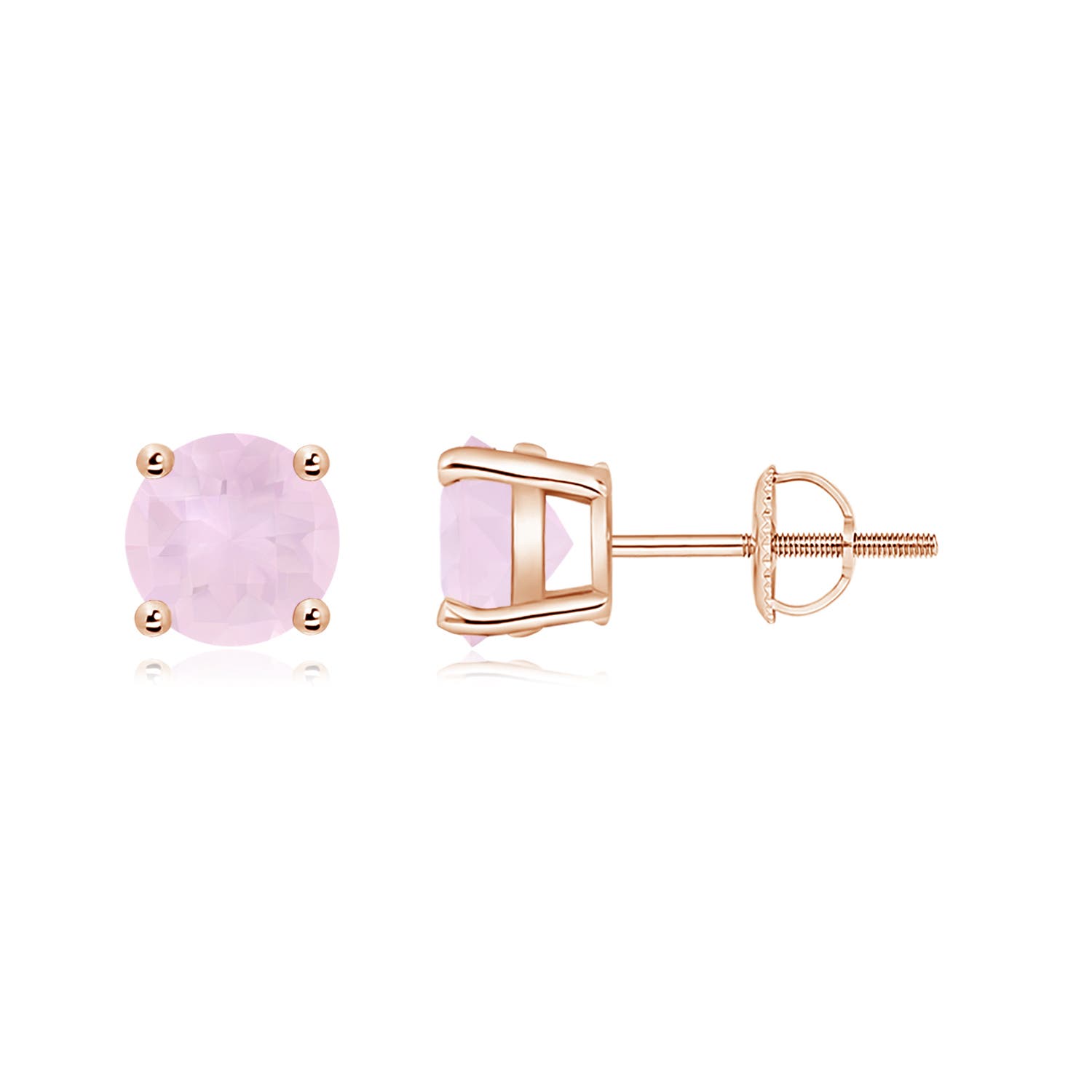 AA - Rose Quartz / 1.7 CT / 14 KT Rose Gold