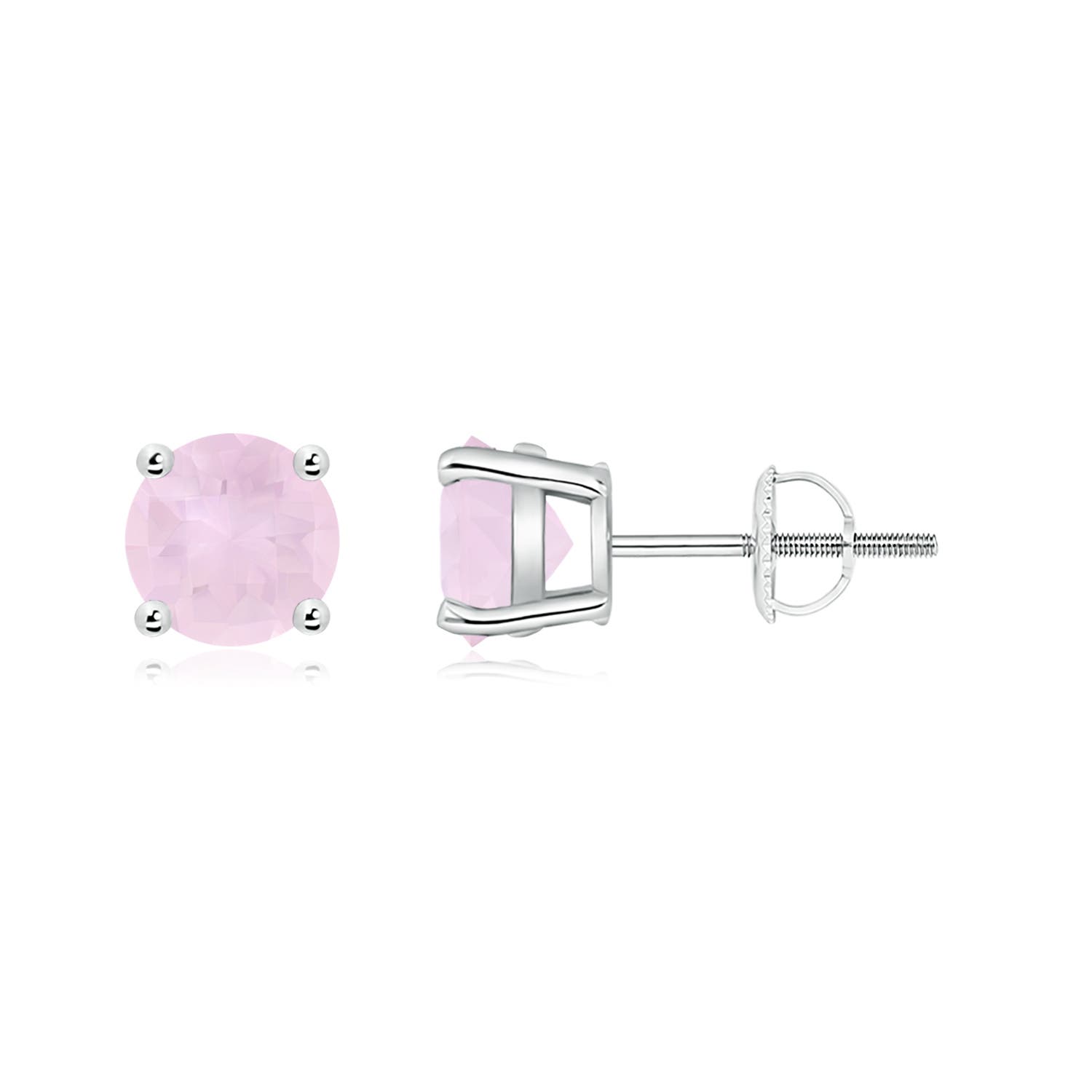 AA - Rose Quartz / 1.7 CT / 14 KT White Gold