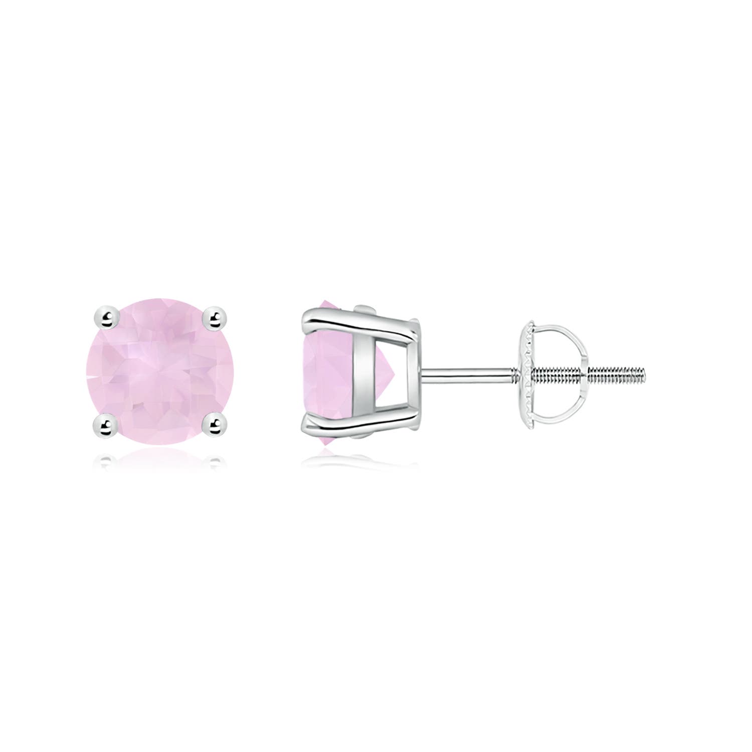 AAA - Rose Quartz / 1.7 CT / 14 KT White Gold