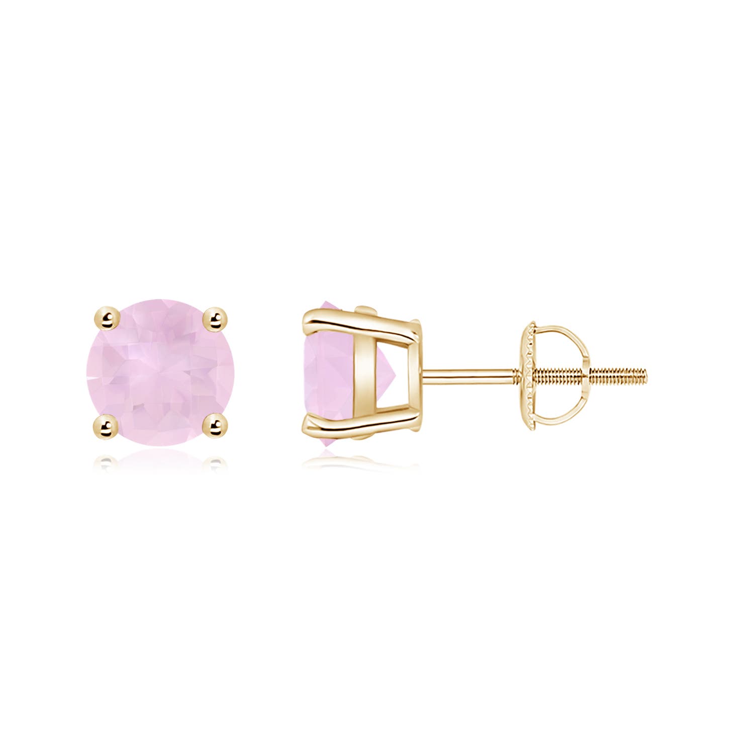 AAA - Rose Quartz / 1.7 CT / 14 KT Yellow Gold