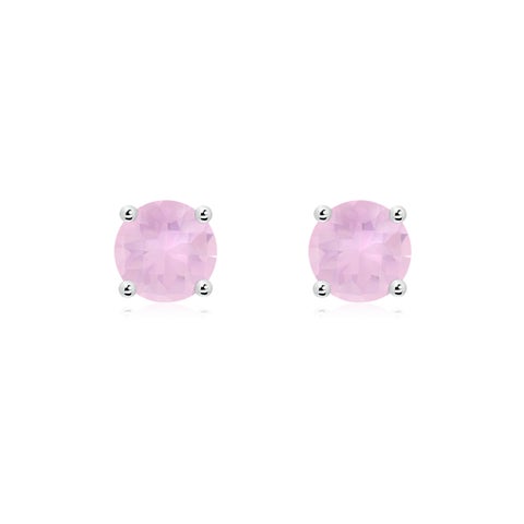 Boucles D'oreilles Pendantes En Quartz Rose - Lithothérapie Pierre Naturelle - Acier Chirurgical