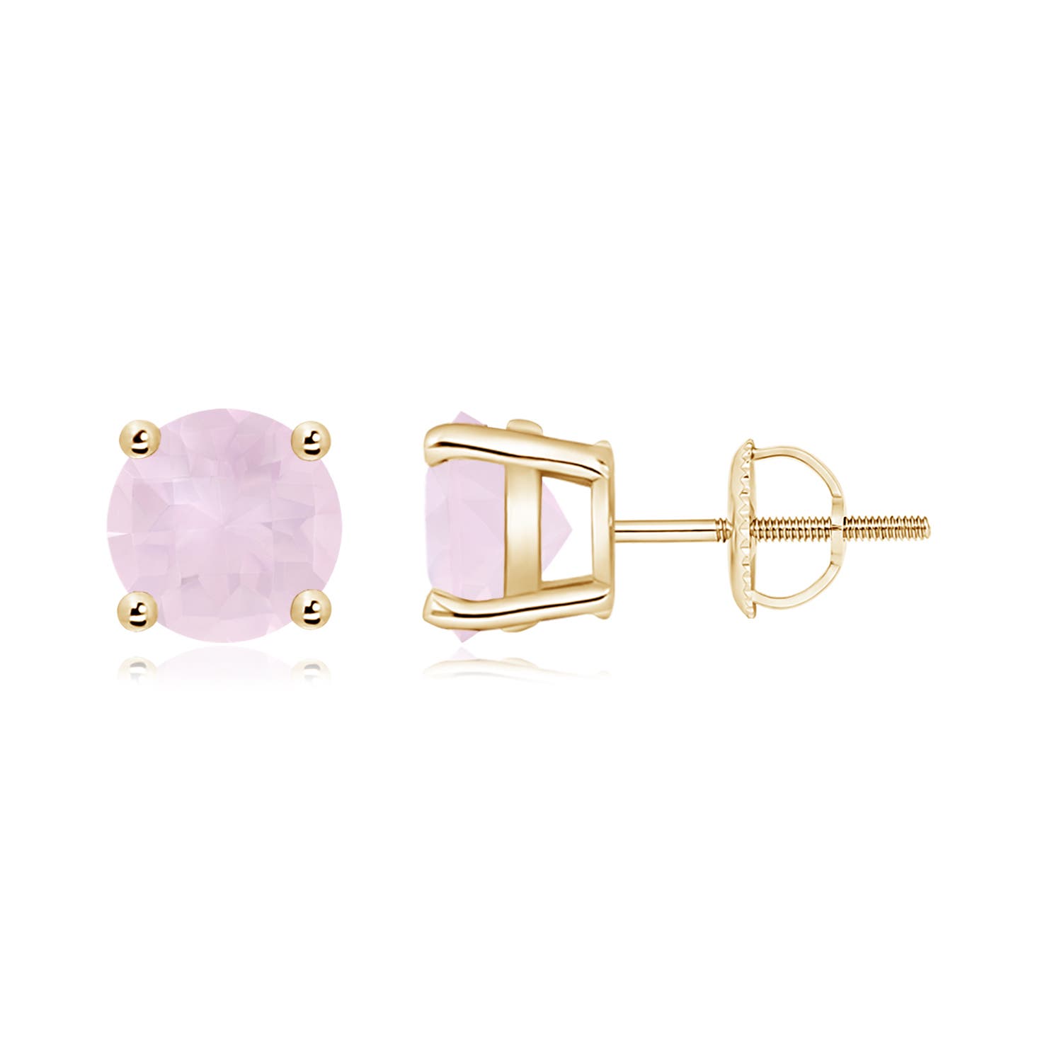 A - Rose Quartz / 2.7 CT / 14 KT Yellow Gold