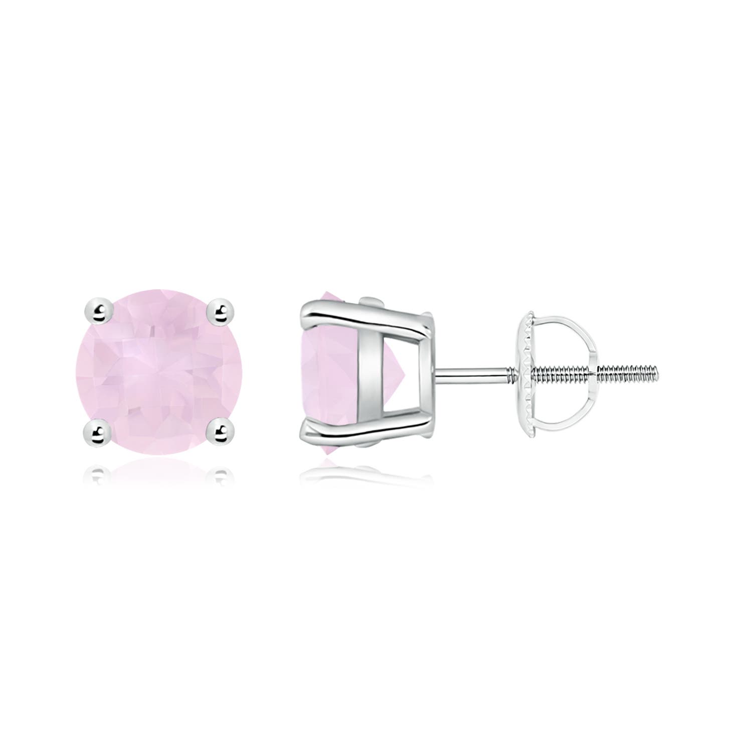 AA - Rose Quartz / 2.7 CT / 14 KT White Gold