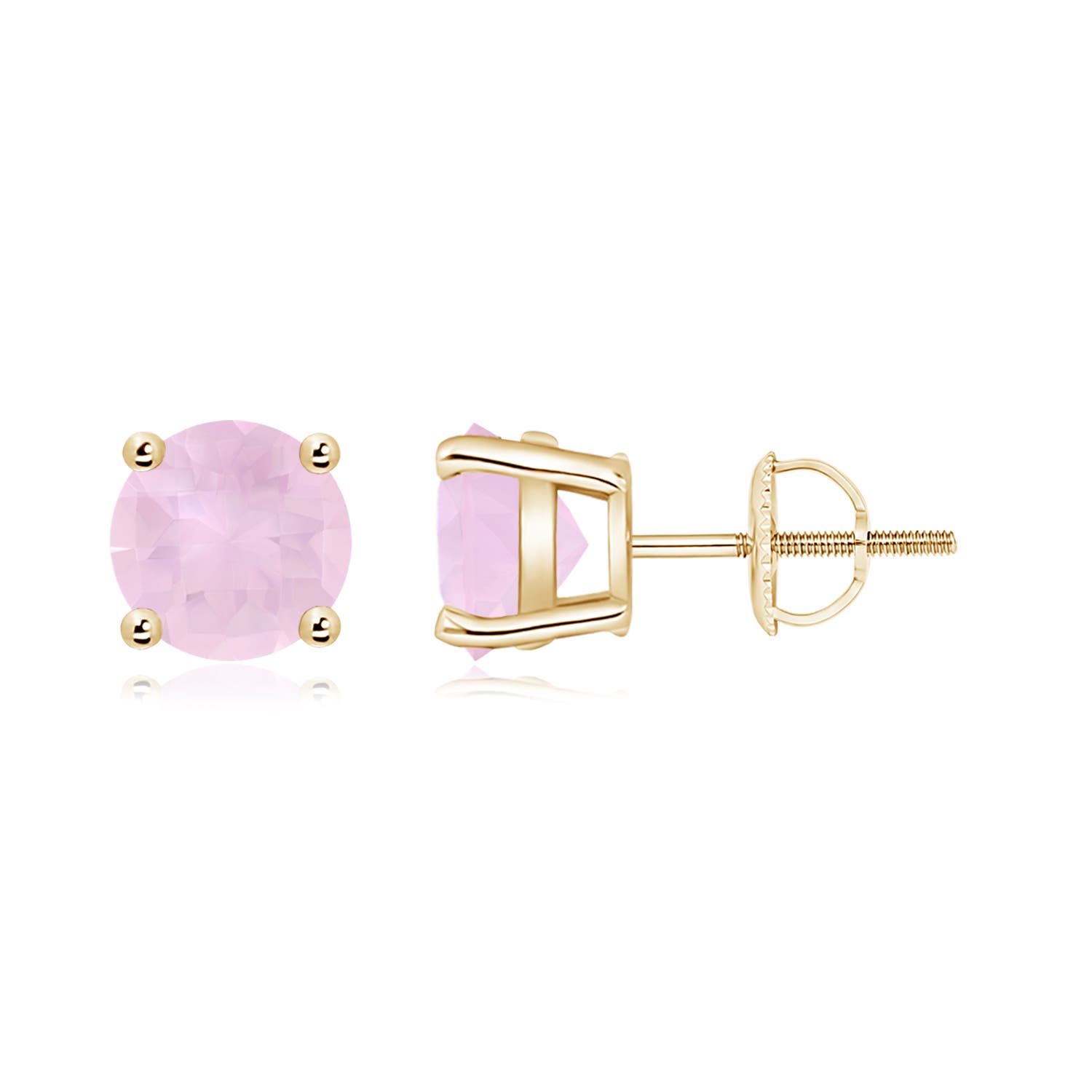 AAA - Rose Quartz / 2.7 CT / 14 KT Yellow Gold