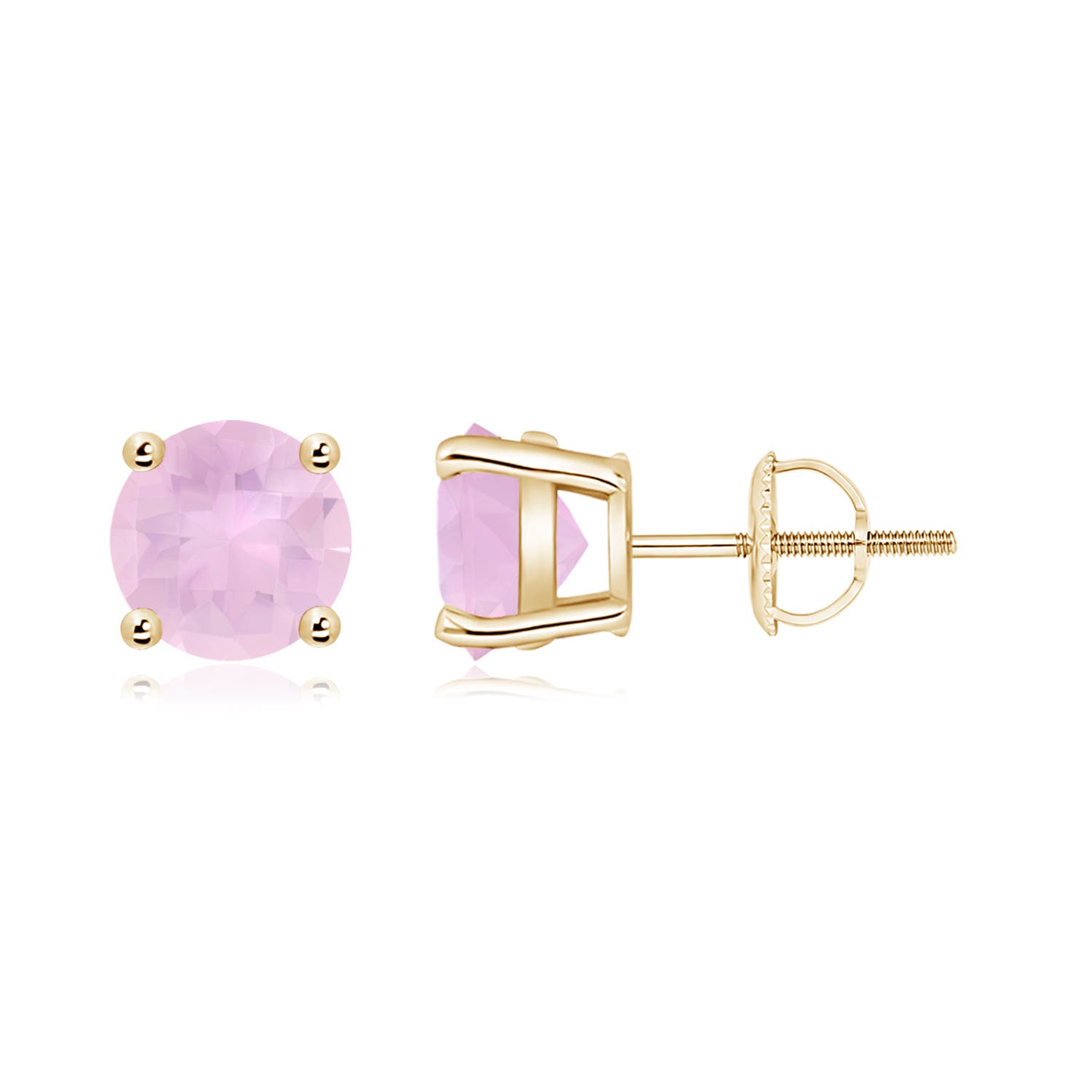 AAAA - Rose Quartz / 2.7 CT / 14 KT Yellow Gold