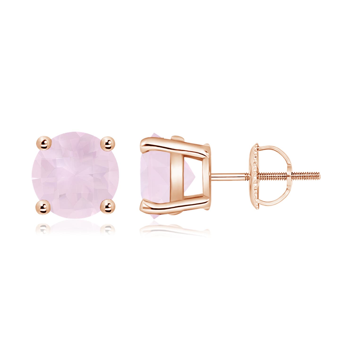 A - Rose Quartz / 3.4 CT / 14 KT Rose Gold