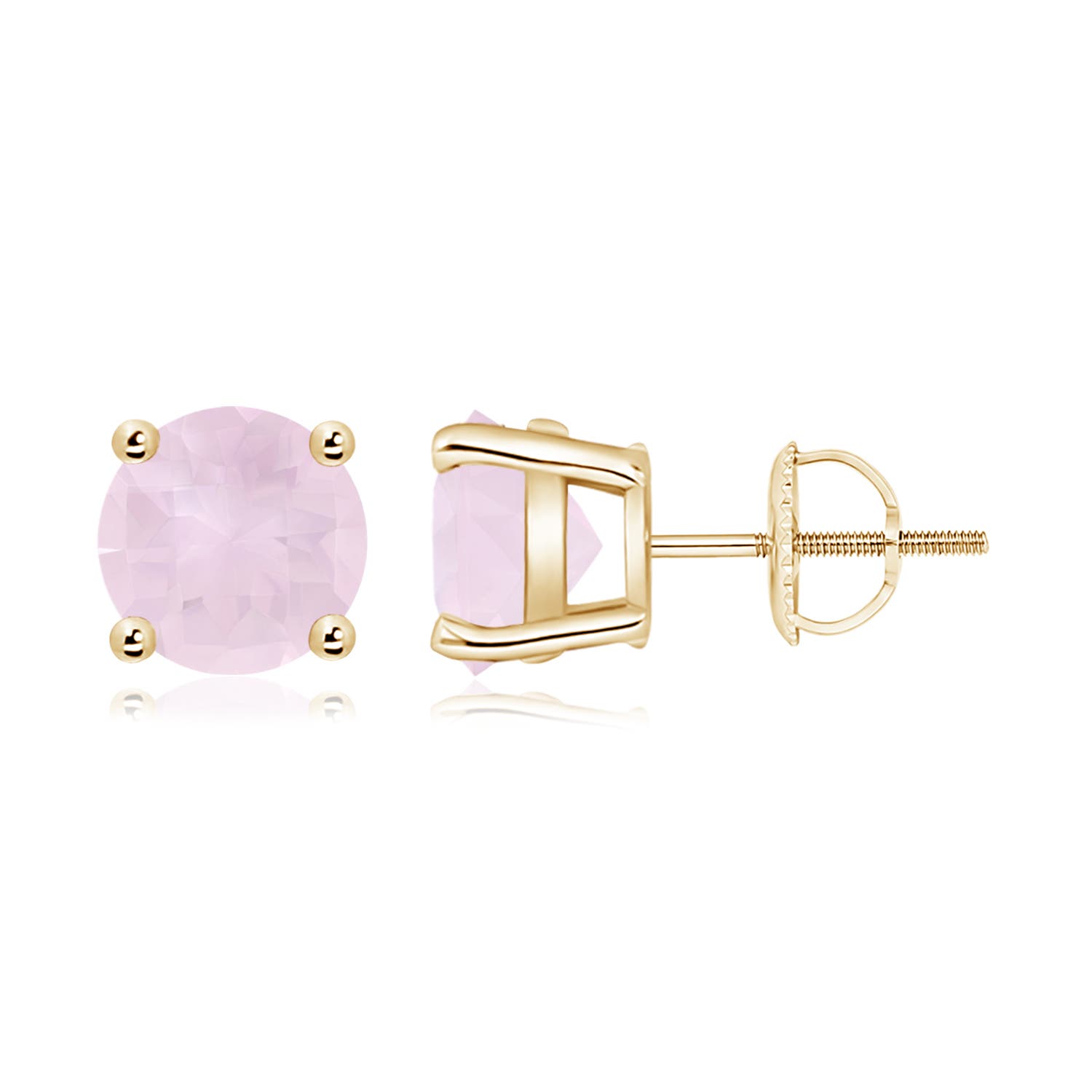 A - Rose Quartz / 3.4 CT / 14 KT Yellow Gold