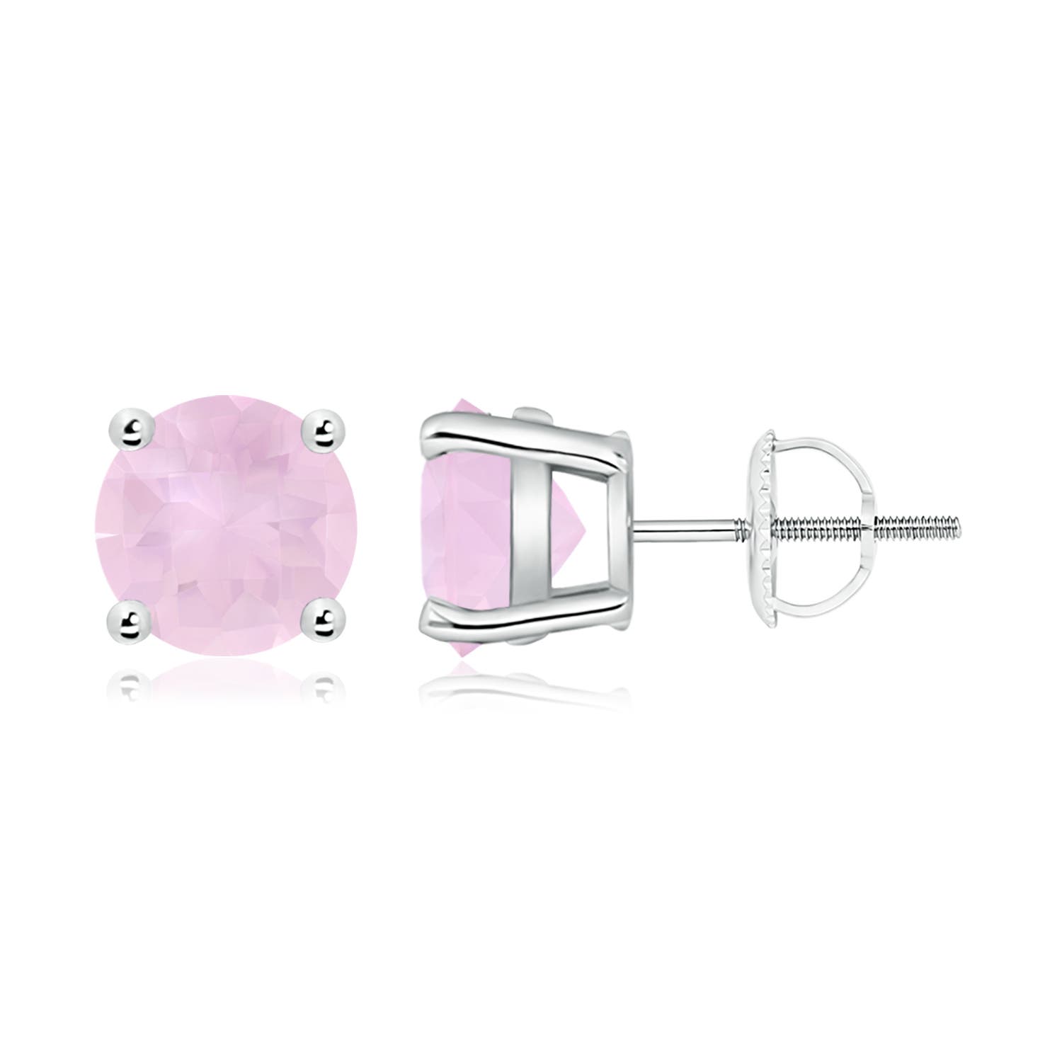 AAA - Rose Quartz / 3.4 CT / 14 KT White Gold