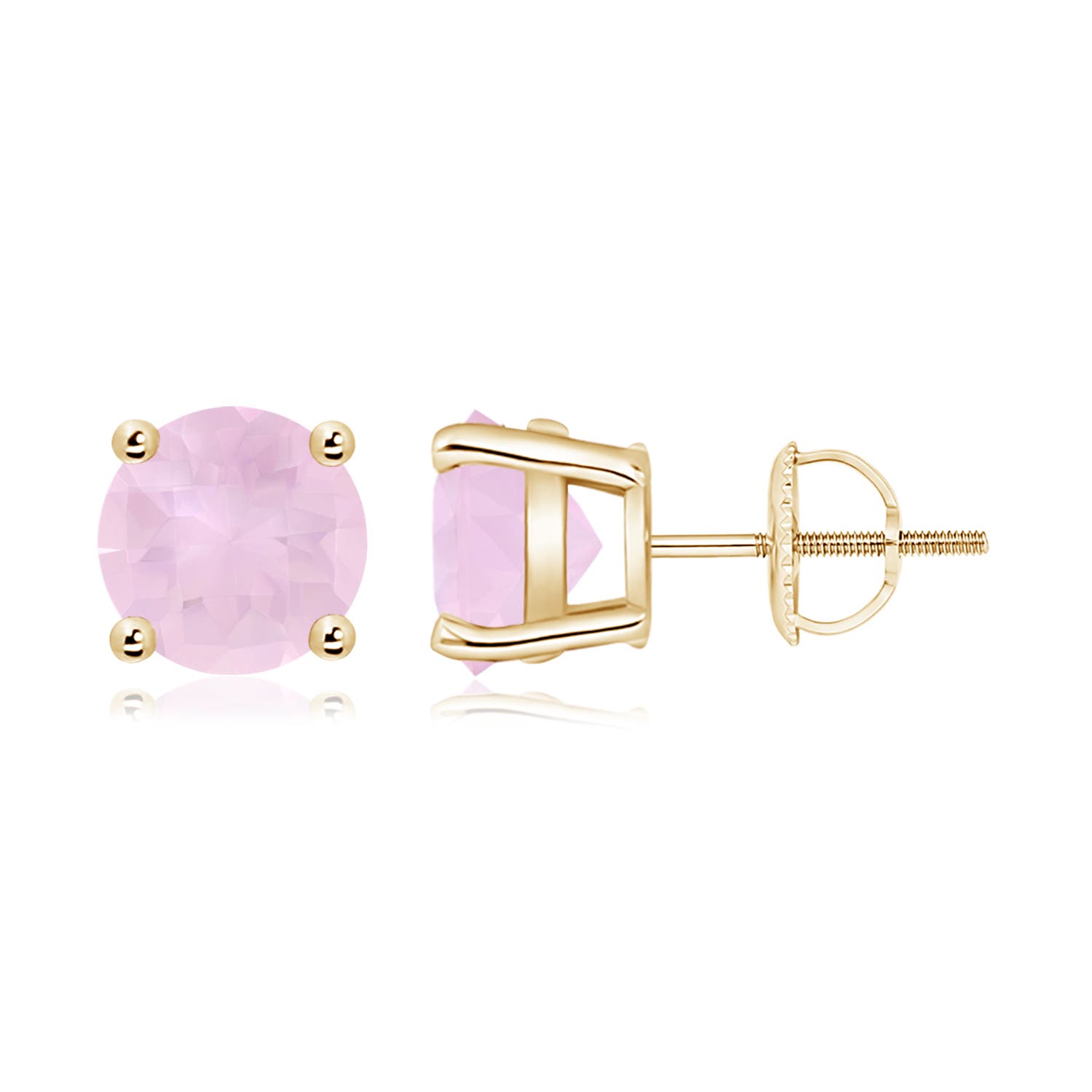 AAA - Rose Quartz / 3.4 CT / 14 KT Yellow Gold