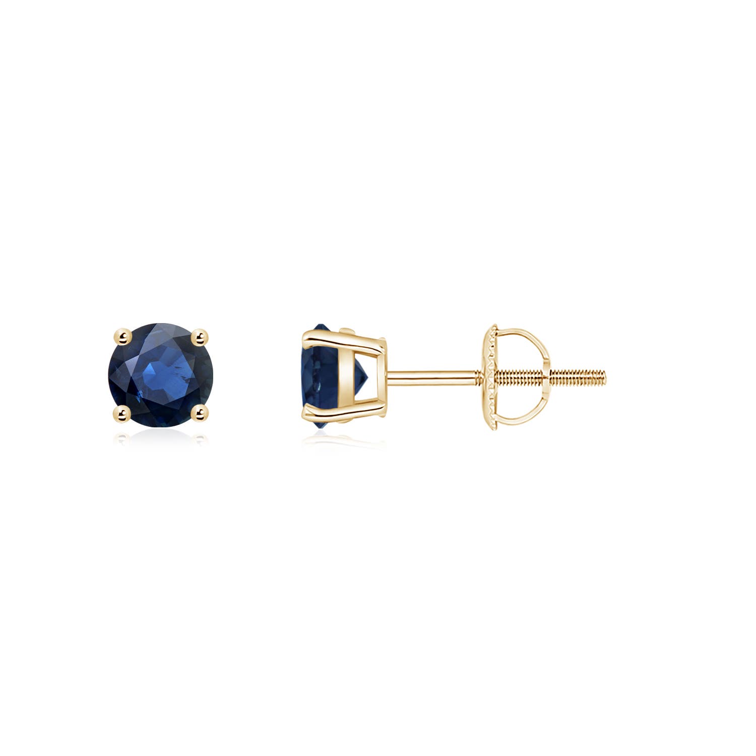 AA - Blue Sapphire / 0.66 CT / 14 KT Yellow Gold