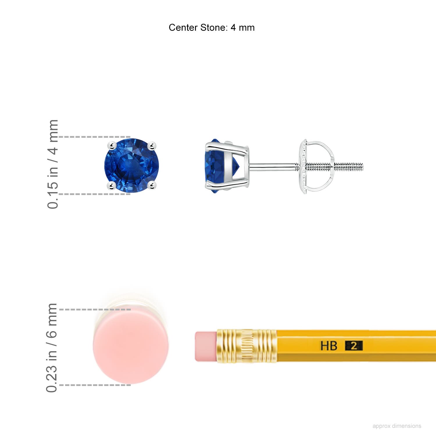 AAA - Blue Sapphire / 0.66 CT / 14 KT White Gold