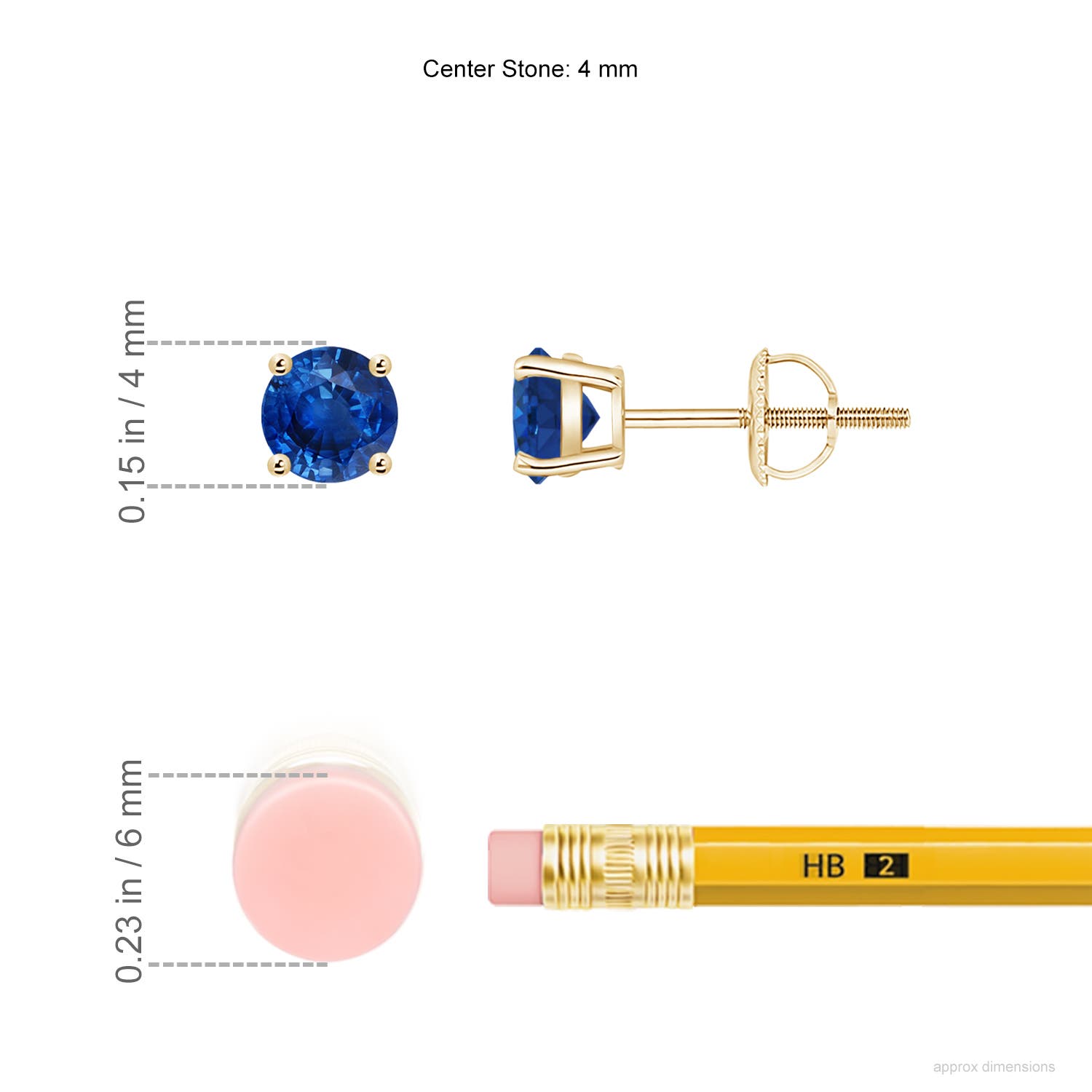 AAA - Blue Sapphire / 0.66 CT / 14 KT Yellow Gold