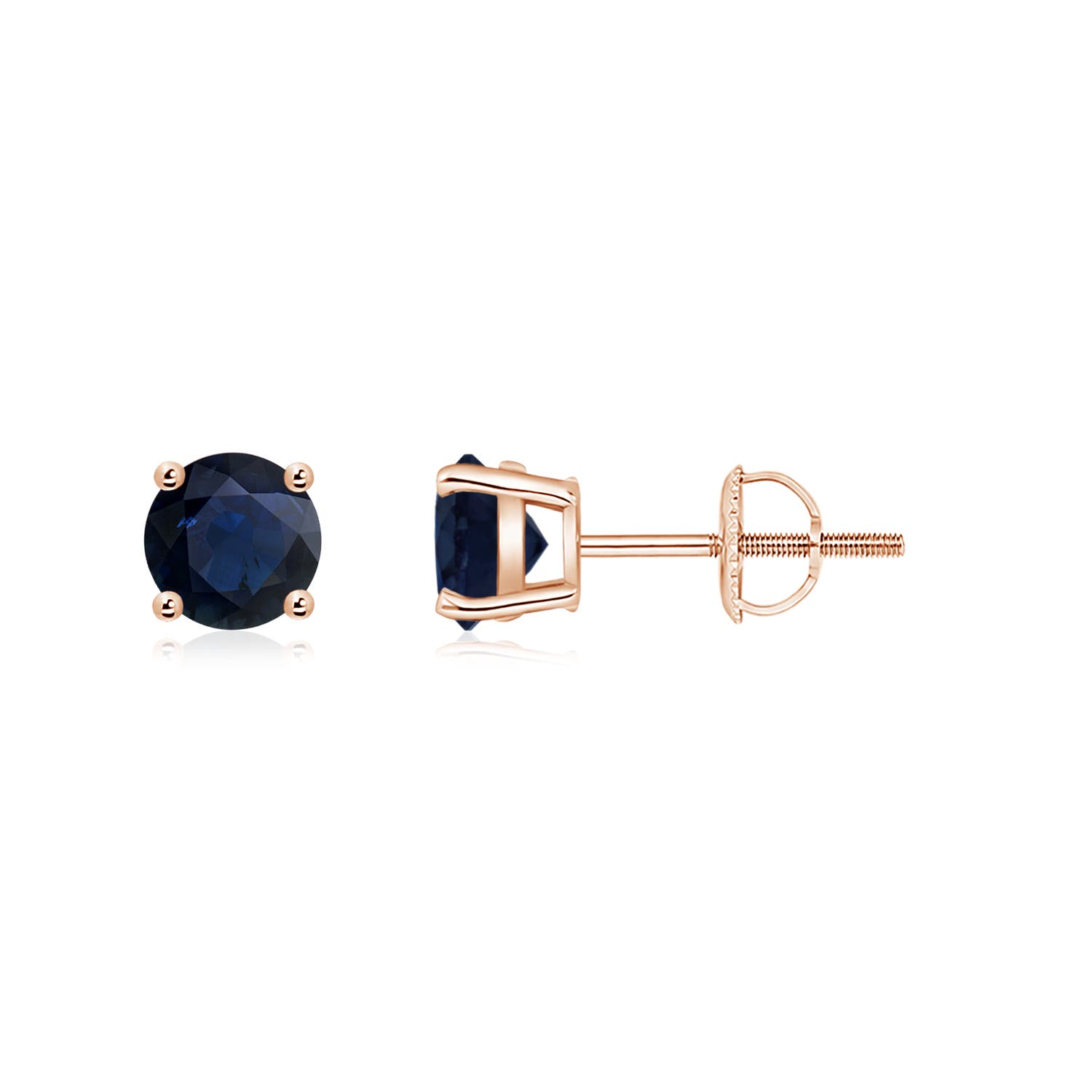 A - Blue Sapphire / 1.2 CT / 14 KT Rose Gold