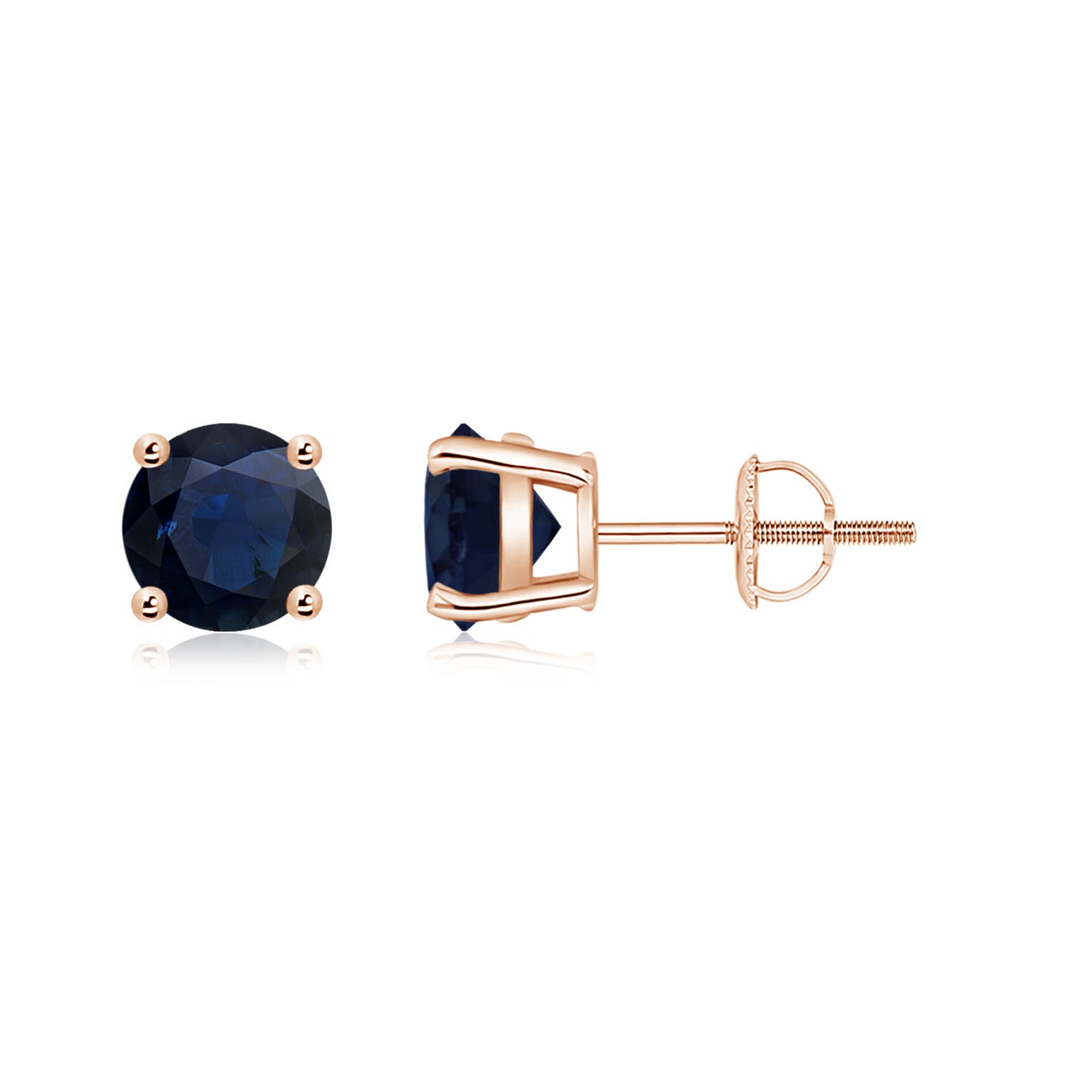 A - Blue Sapphire / 2 CT / 14 KT Rose Gold