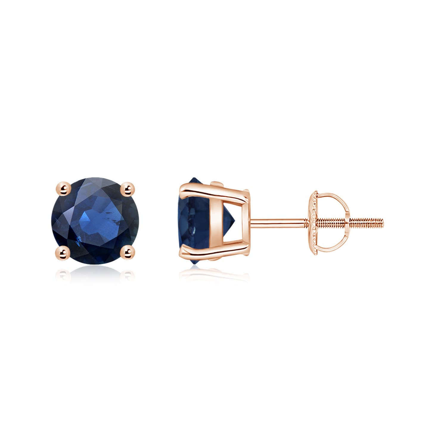 AA - Blue Sapphire / 2 CT / 14 KT Rose Gold