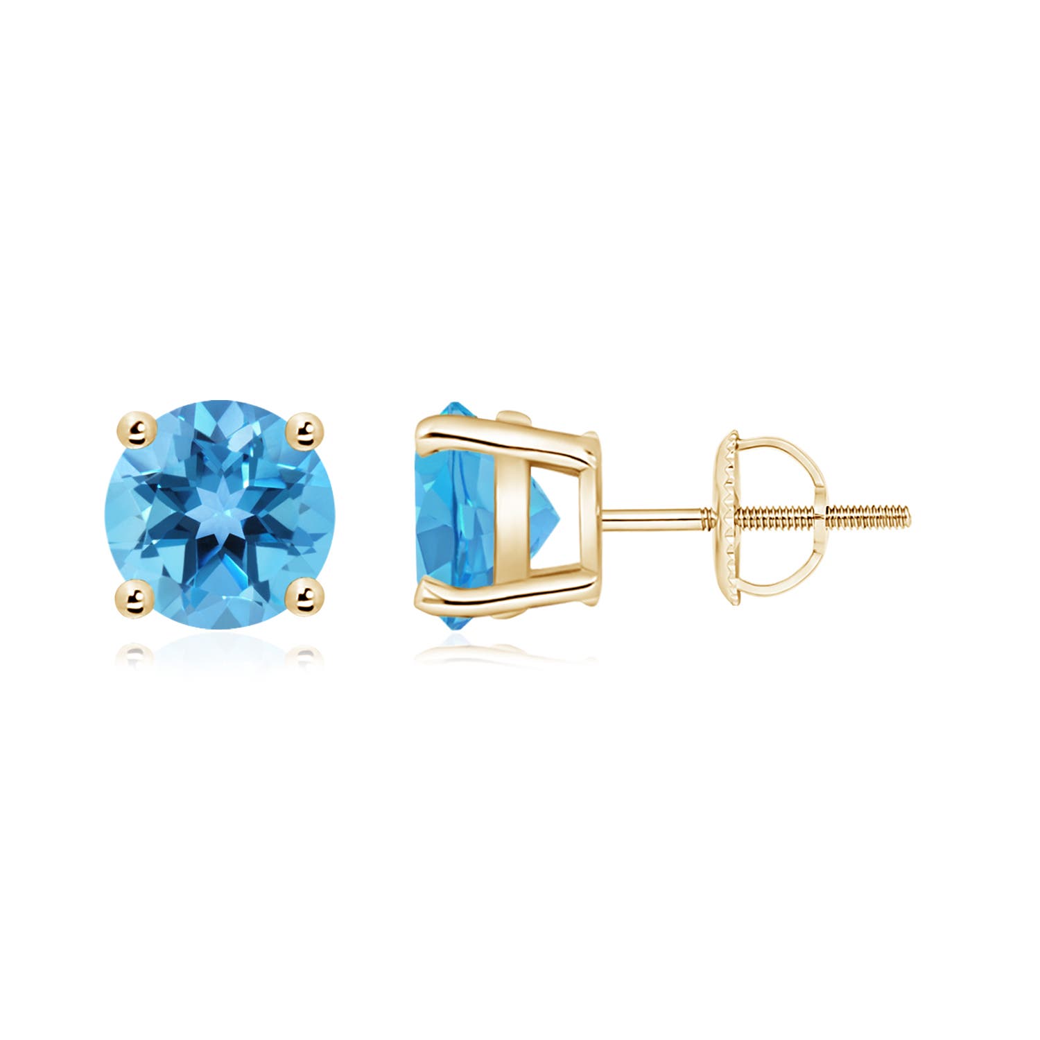 AA - Swiss Blue Topaz / 3.1 CT / 14 KT Yellow Gold