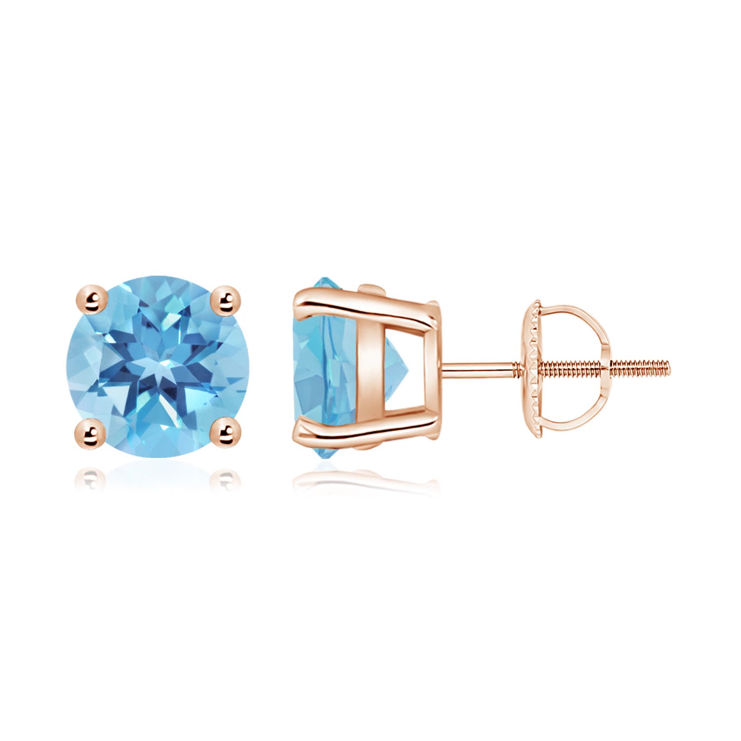 A - Swiss Blue Topaz / 4.7 CT / 14 KT Rose Gold