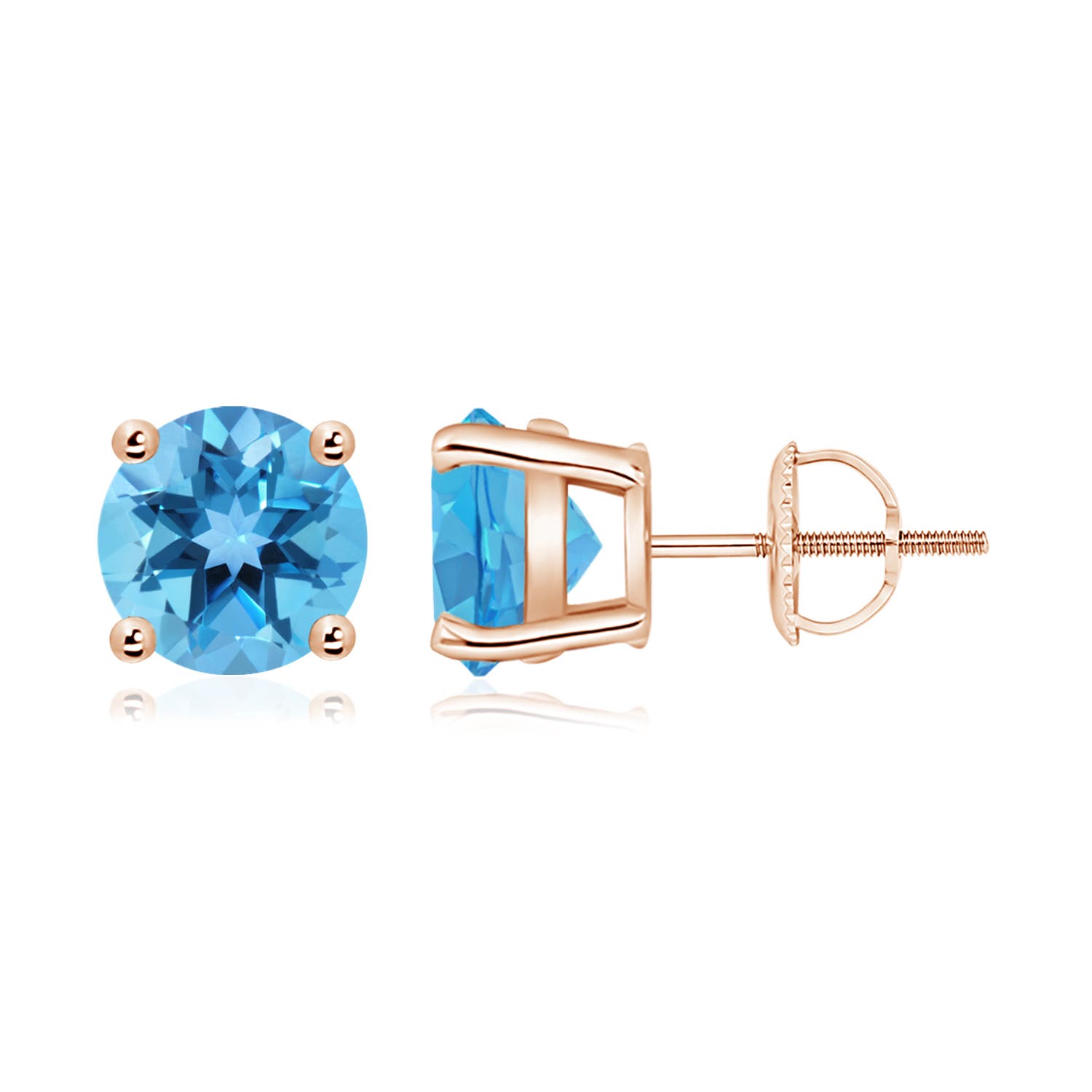 AA - Swiss Blue Topaz / 4.7 CT / 14 KT Rose Gold