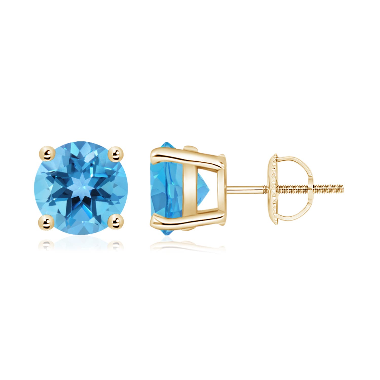 AA - Swiss Blue Topaz / 4.7 CT / 14 KT Yellow Gold