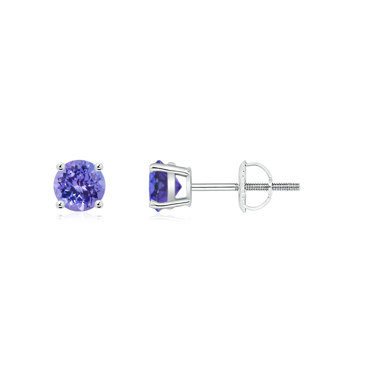 AAA - Tanzanite / 0.5 CT / 14 KT White Gold