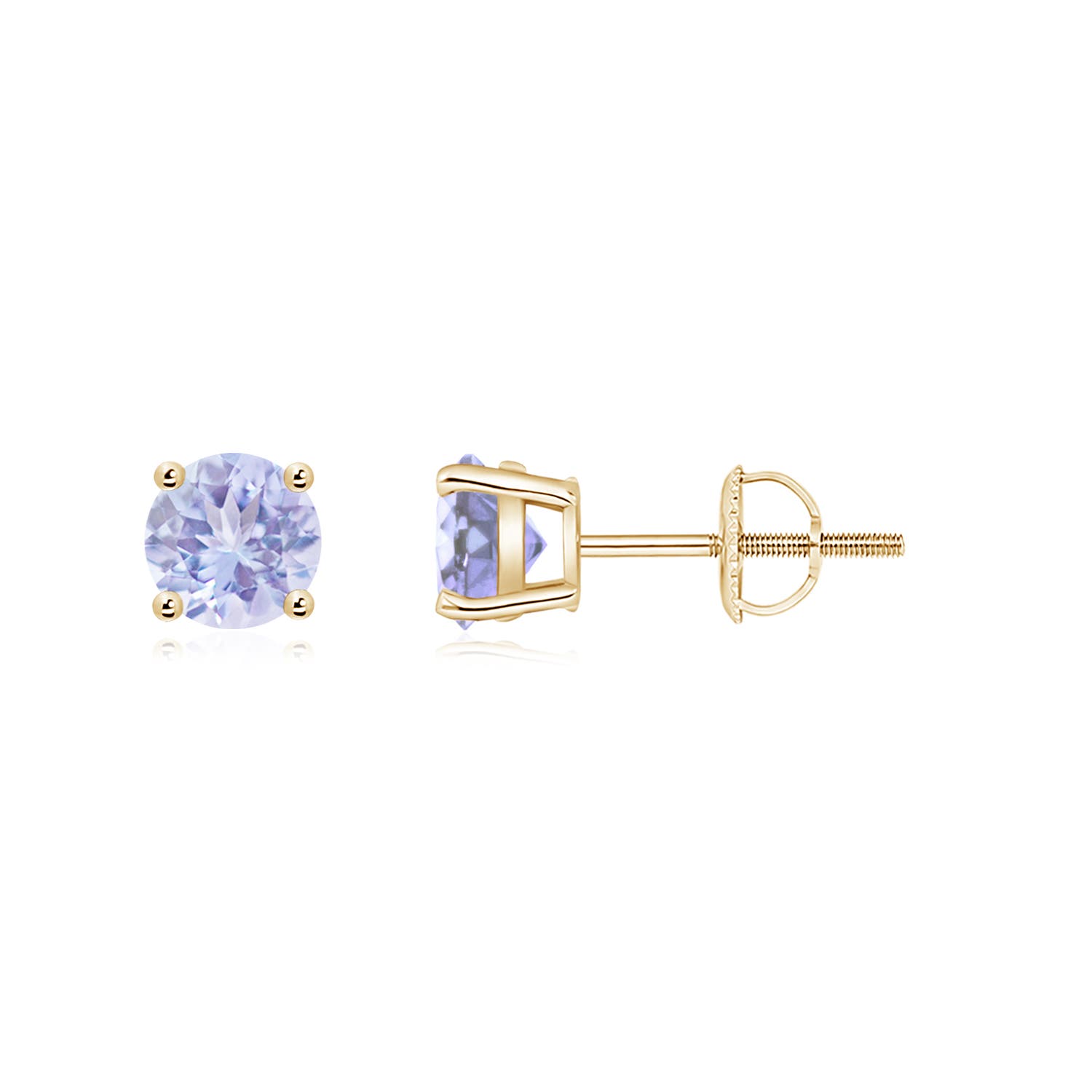 A - Tanzanite / 1 CT / 14 KT Yellow Gold