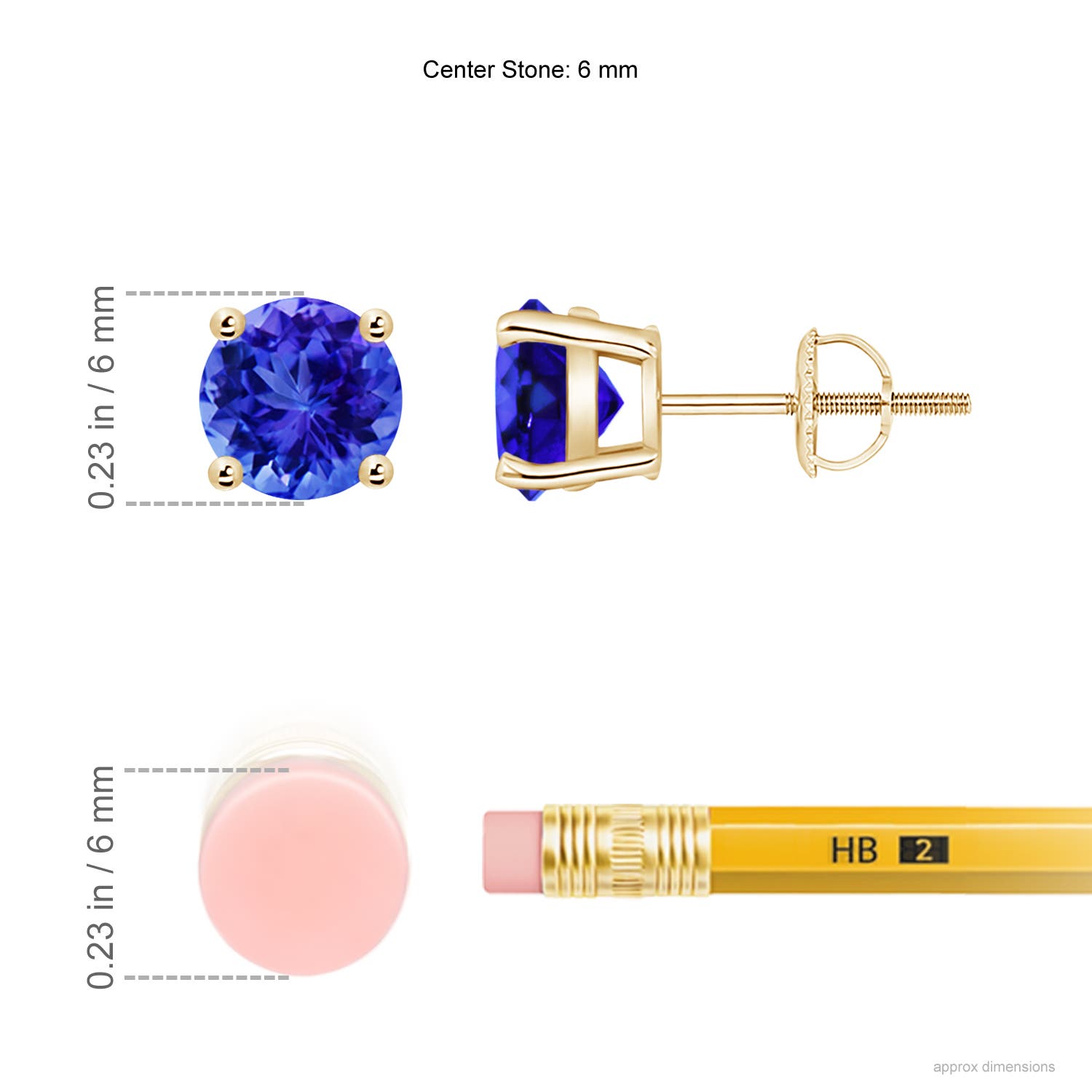 AAA - Tanzanite / 1.8 CT / 14 KT Yellow Gold