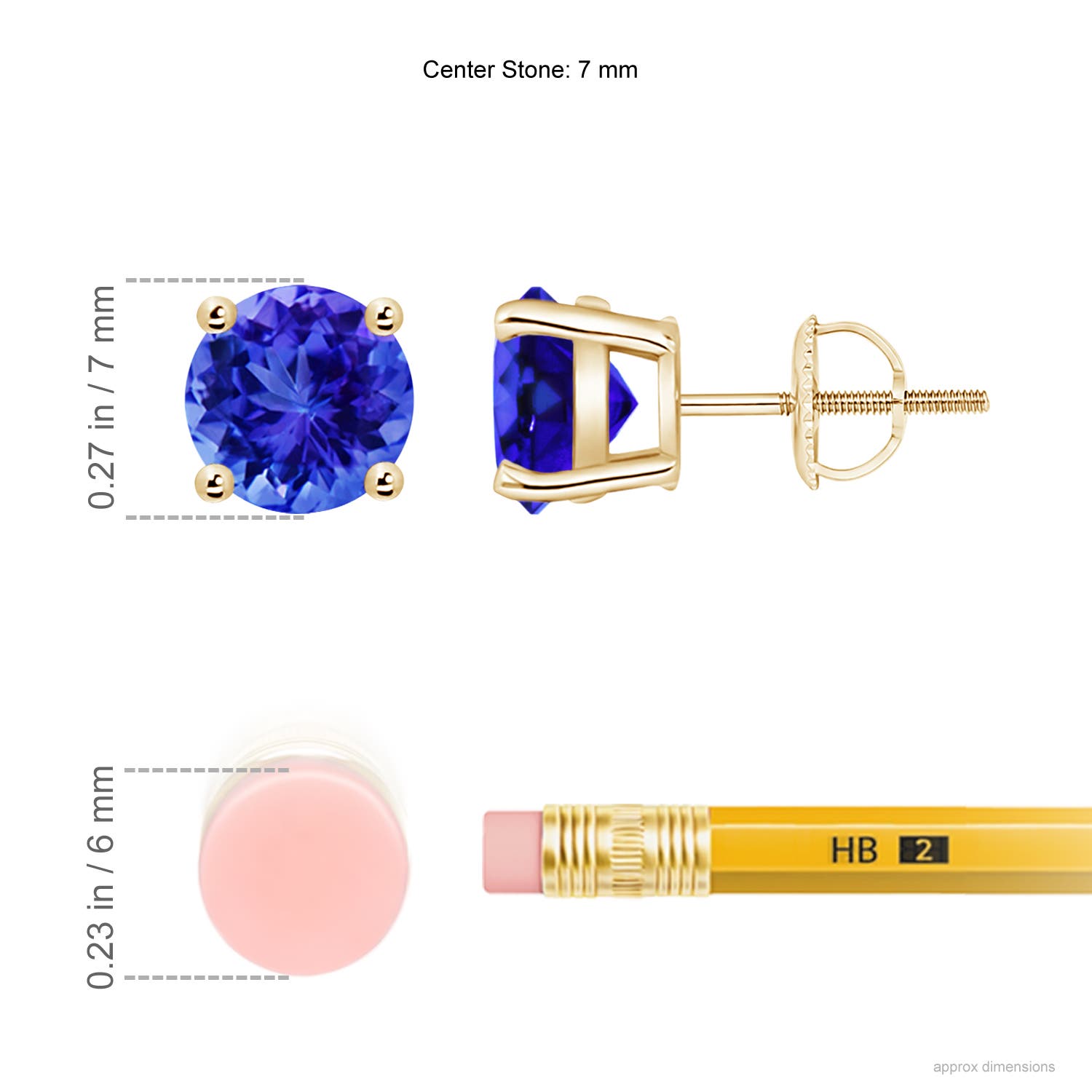 AAA - Tanzanite / 2.9 CT / 14 KT Yellow Gold