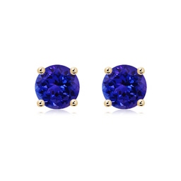 Classic Yellow Gold Tanzanite Earrings