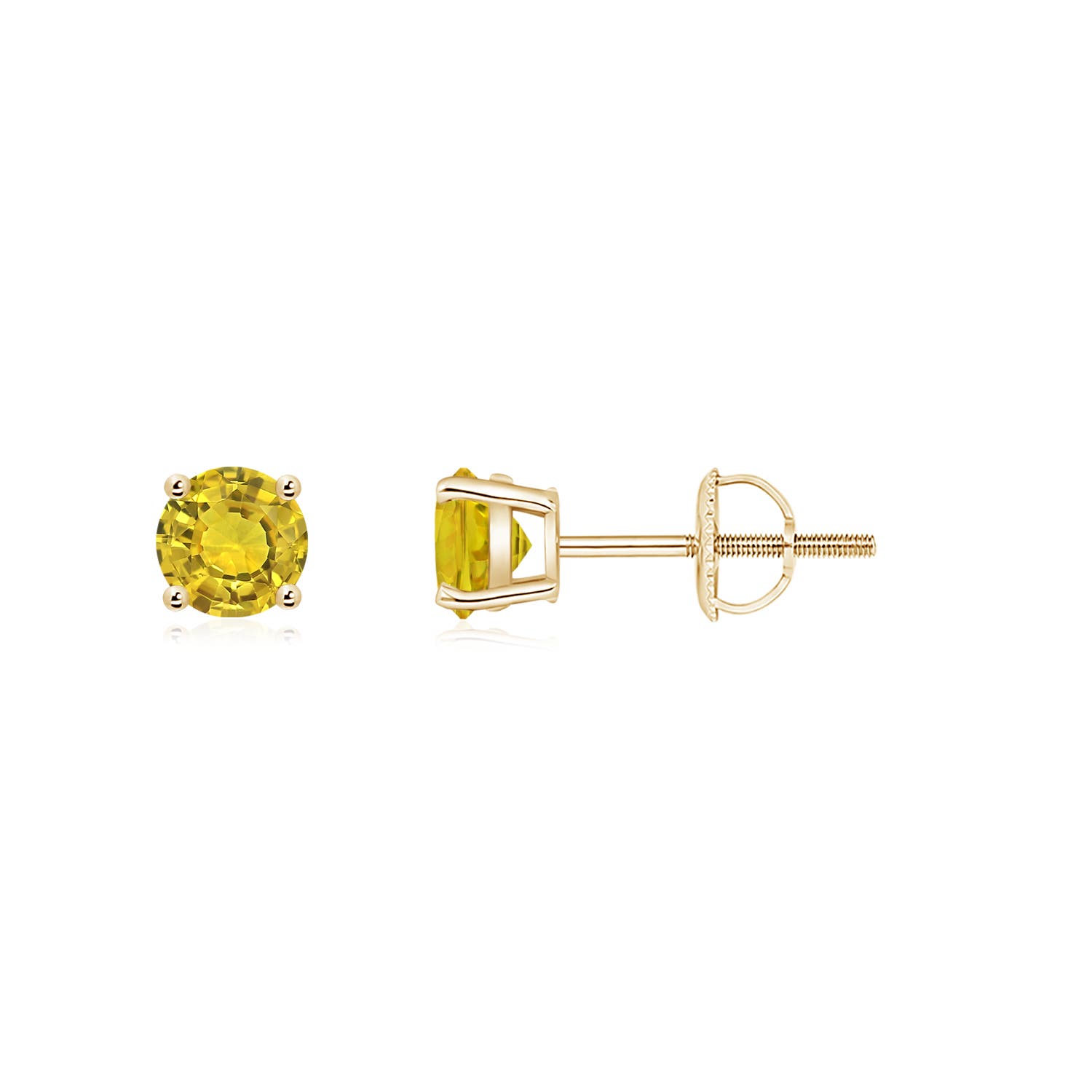 AAAA - Yellow Sapphire / 0.54 CT / 14 KT Yellow Gold