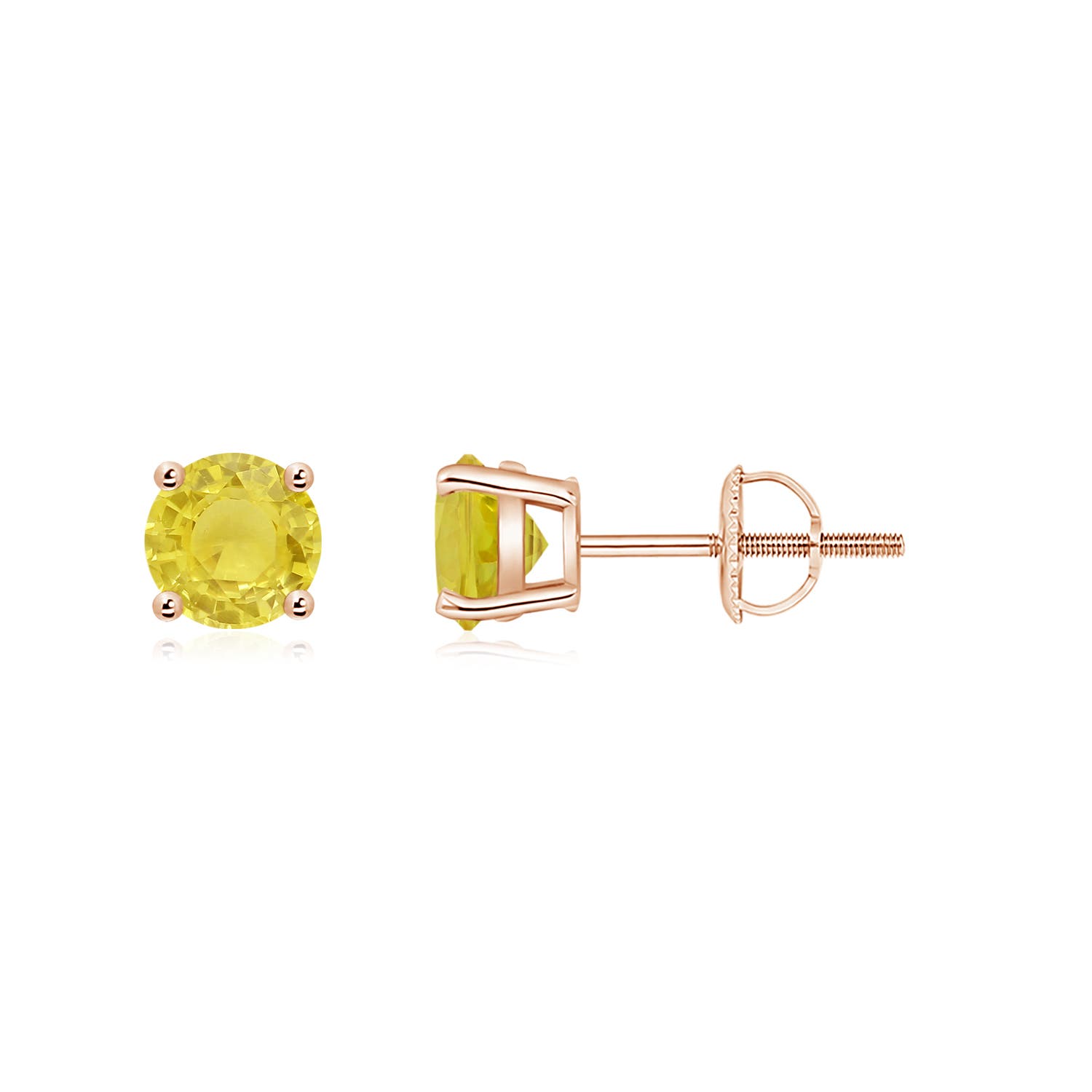 A - Yellow Sapphire / 1.06 CT / 14 KT Rose Gold