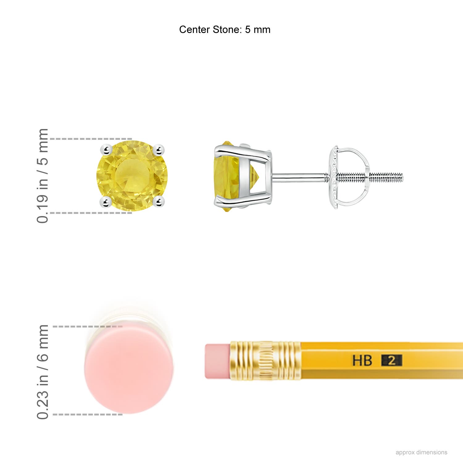 A - Yellow Sapphire / 1.06 CT / 14 KT White Gold