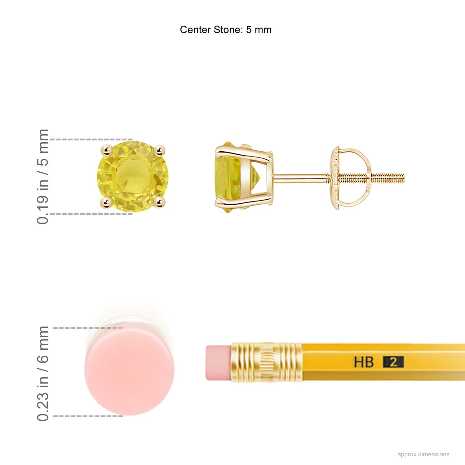 A - Yellow Sapphire / 1.06 CT / 14 KT Yellow Gold