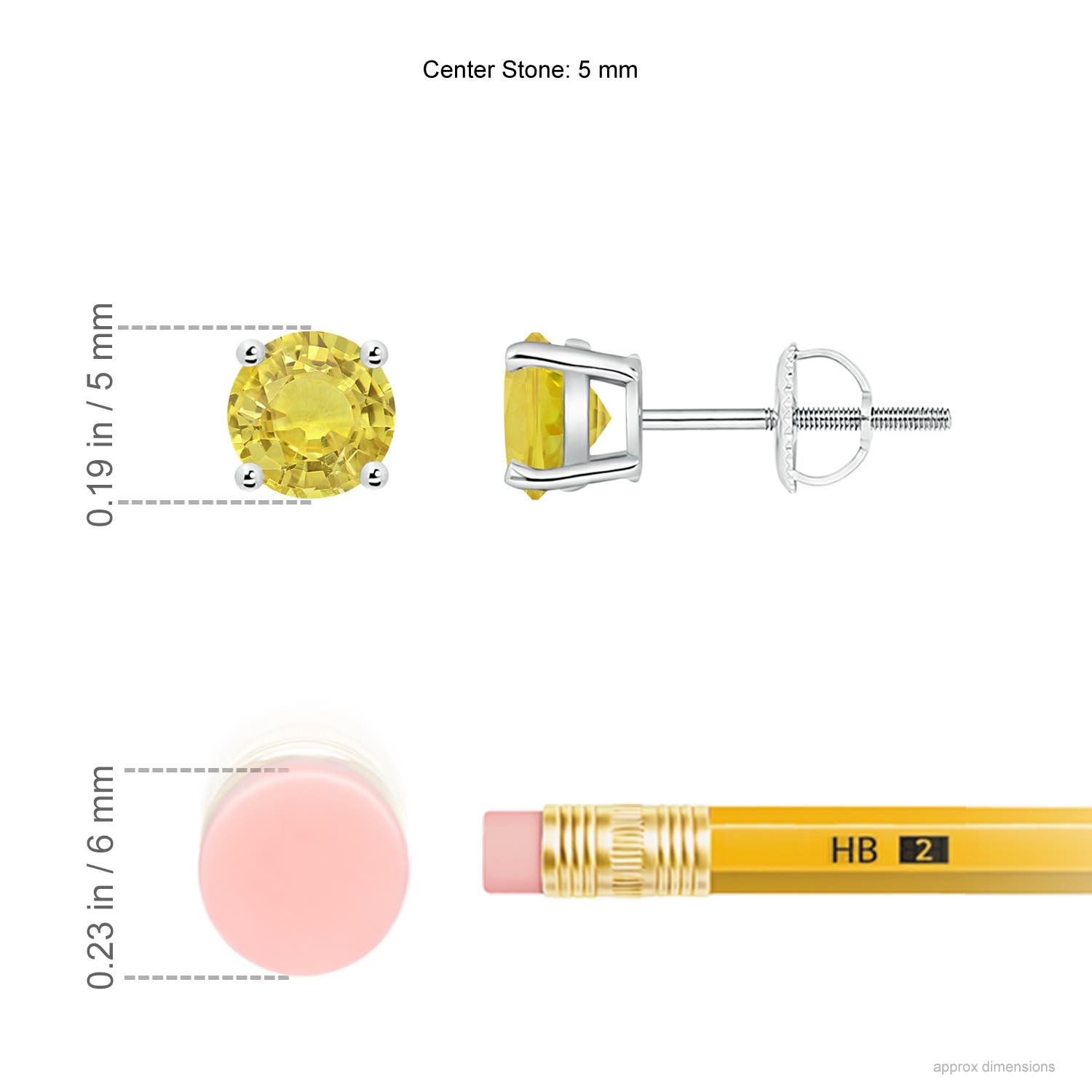 AA - Yellow Sapphire / 1.06 CT / 14 KT White Gold