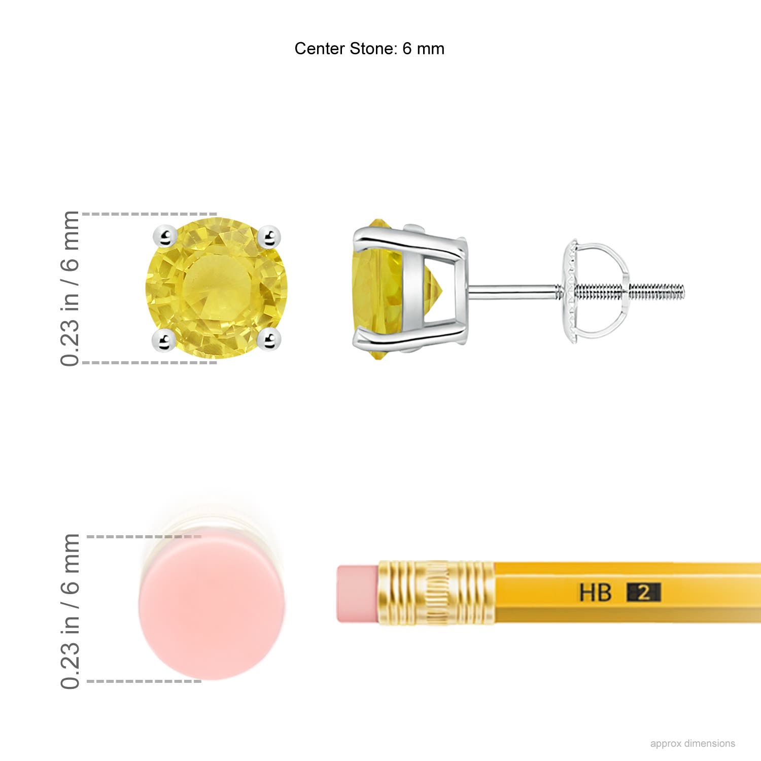 A - Yellow Sapphire / 2 CT / 14 KT White Gold