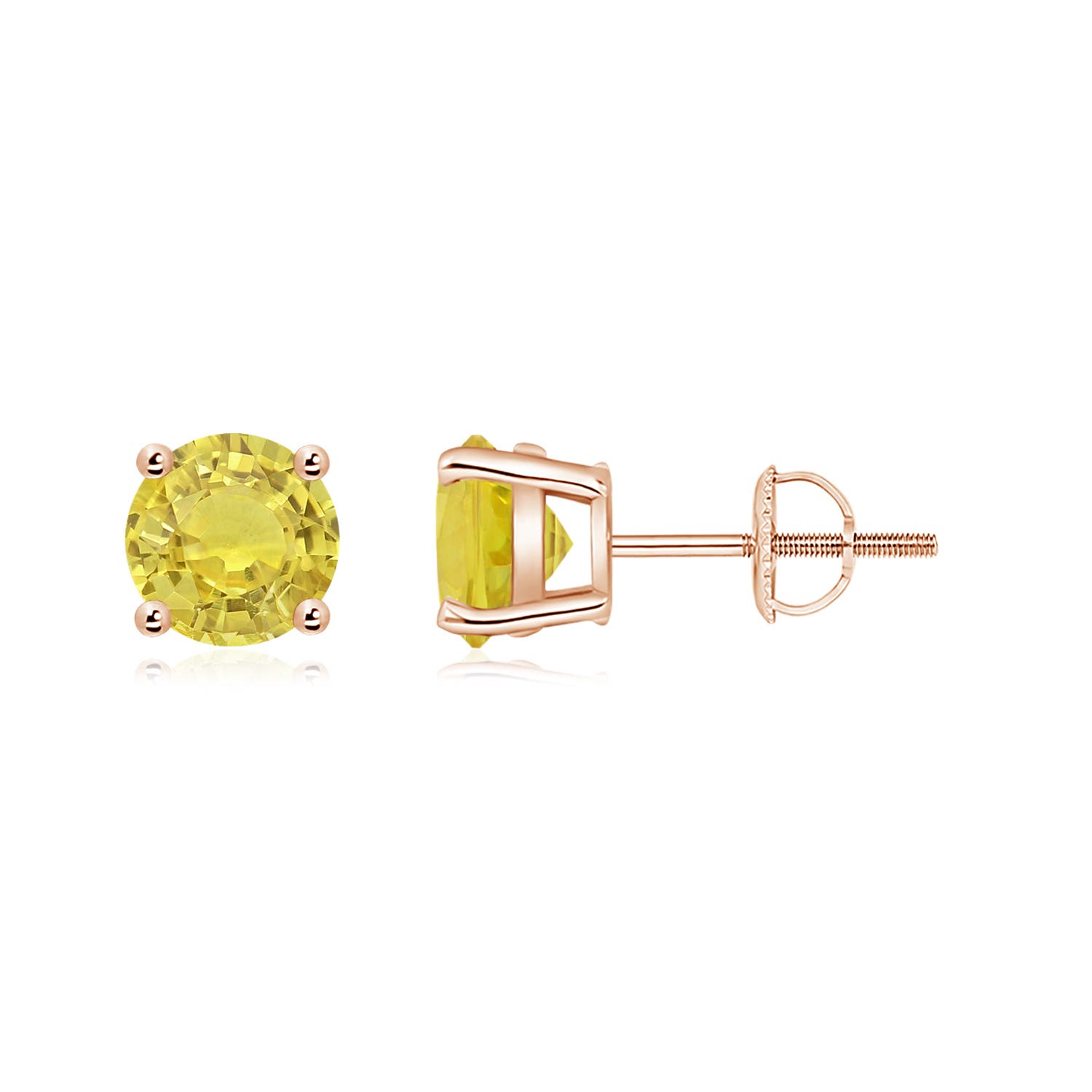 AA - Yellow Sapphire / 2 CT / 14 KT Rose Gold