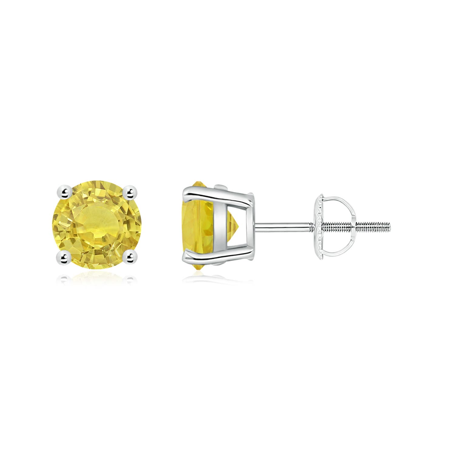 AA - Yellow Sapphire / 2 CT / 14 KT White Gold