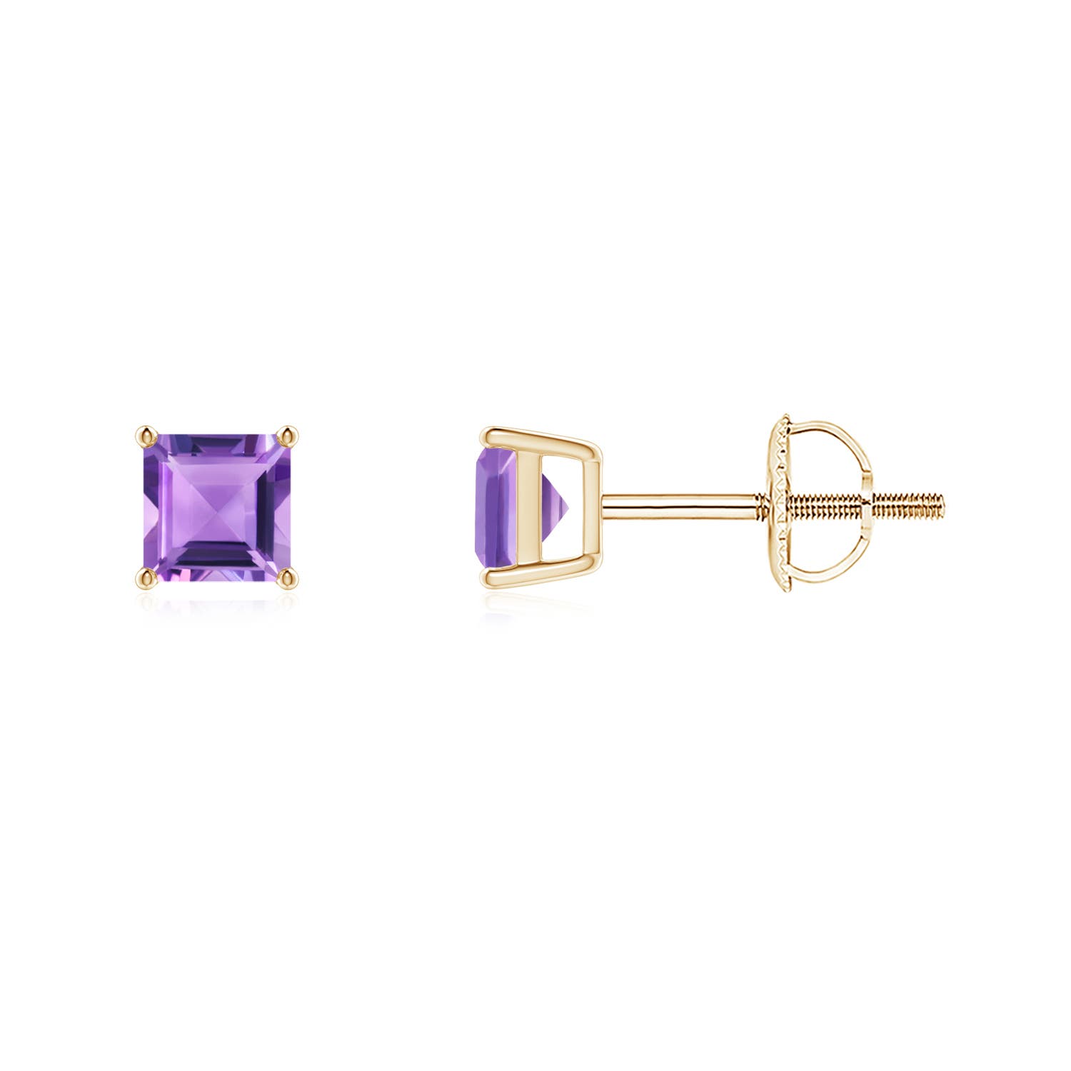 A - Amethyst / 0.66 CT / 14 KT Yellow Gold