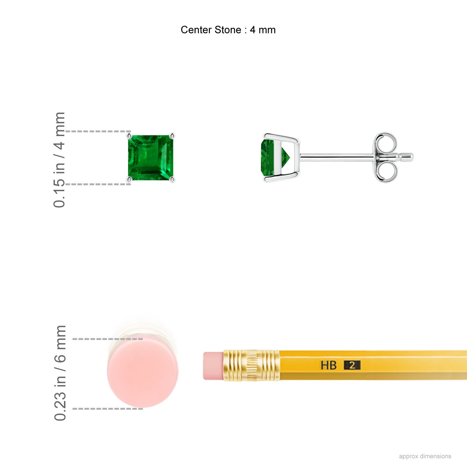 AAAA - Emerald / 0.6 CT / 14 KT White Gold