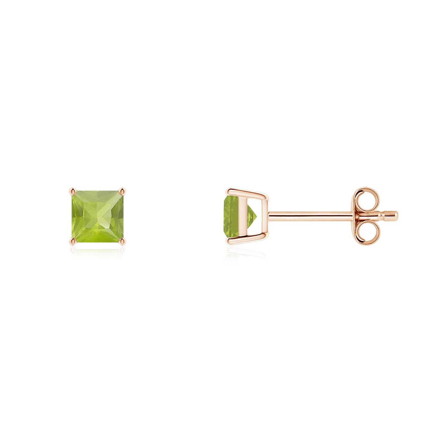 AA - Peridot / 0.6 CT / 14 KT Rose Gold