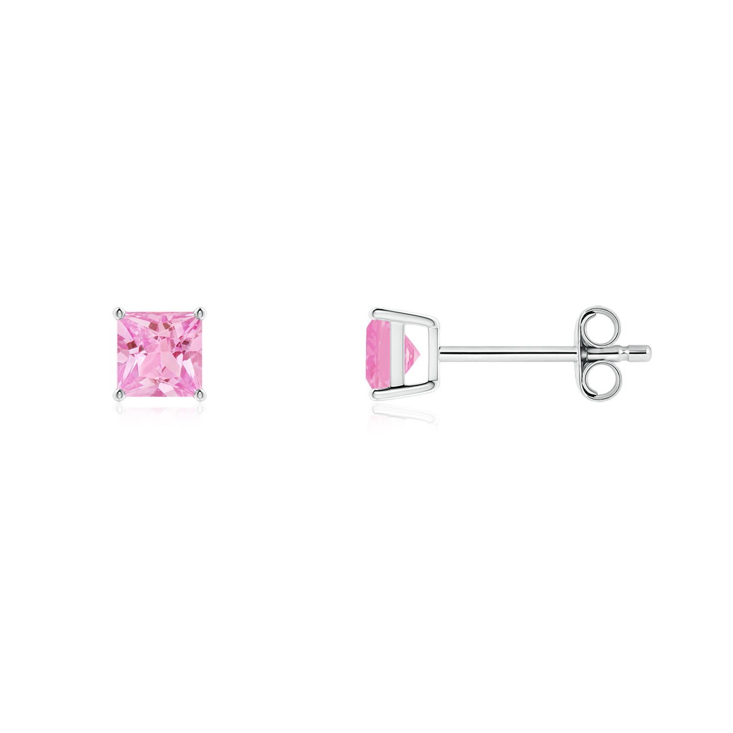 A - Pink Sapphire / 0.8 CT / 14 KT White Gold