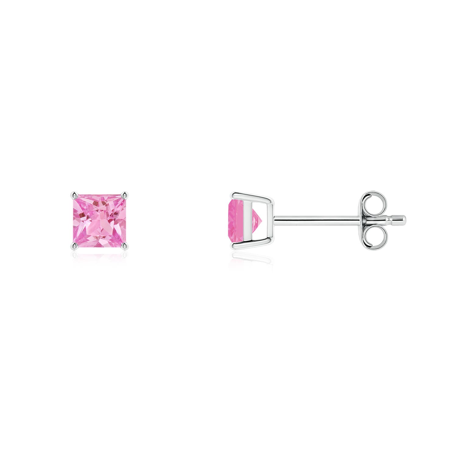 AA - Pink Sapphire / 0.8 CT / 14 KT White Gold