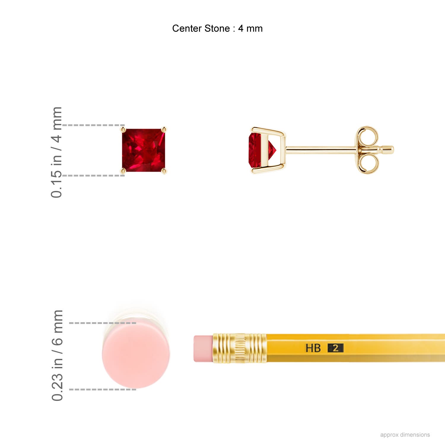 AAAA - Ruby / 0.8 CT / 14 KT Yellow Gold