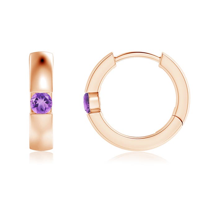 A - Amethyst / 0.12 CT / 14 KT Rose Gold