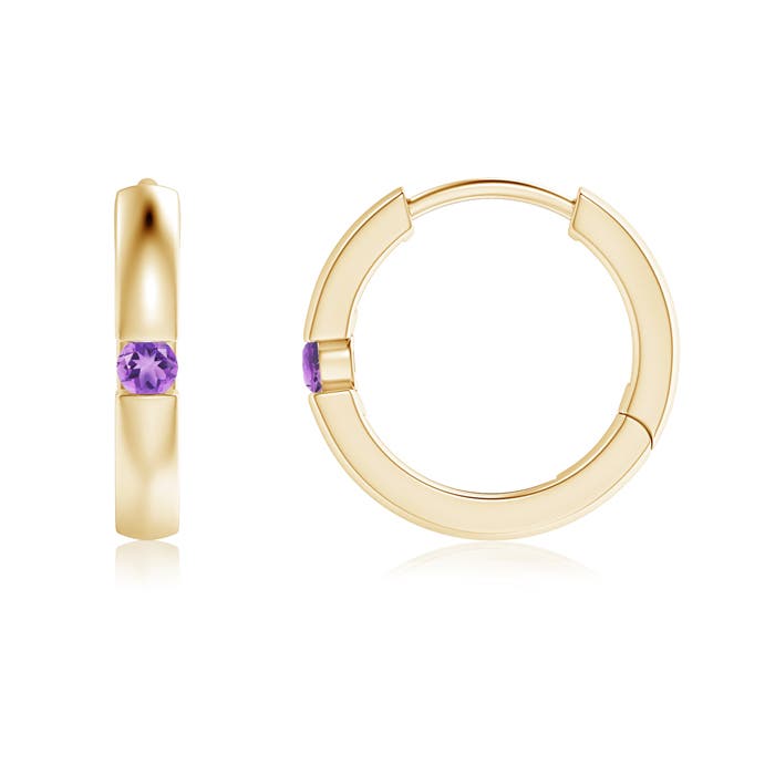 A - Amethyst / 0.06 CT / 14 KT Yellow Gold