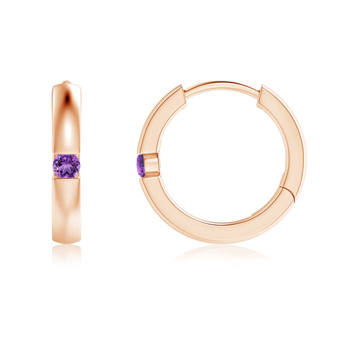 AA - Amethyst / 0.06 CT / 14 KT Rose Gold