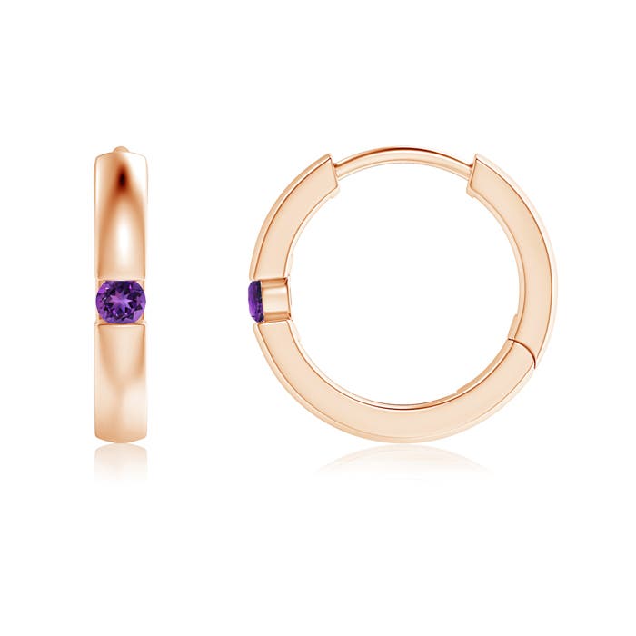 AAAA - Amethyst / 0.06 CT / 14 KT Rose Gold