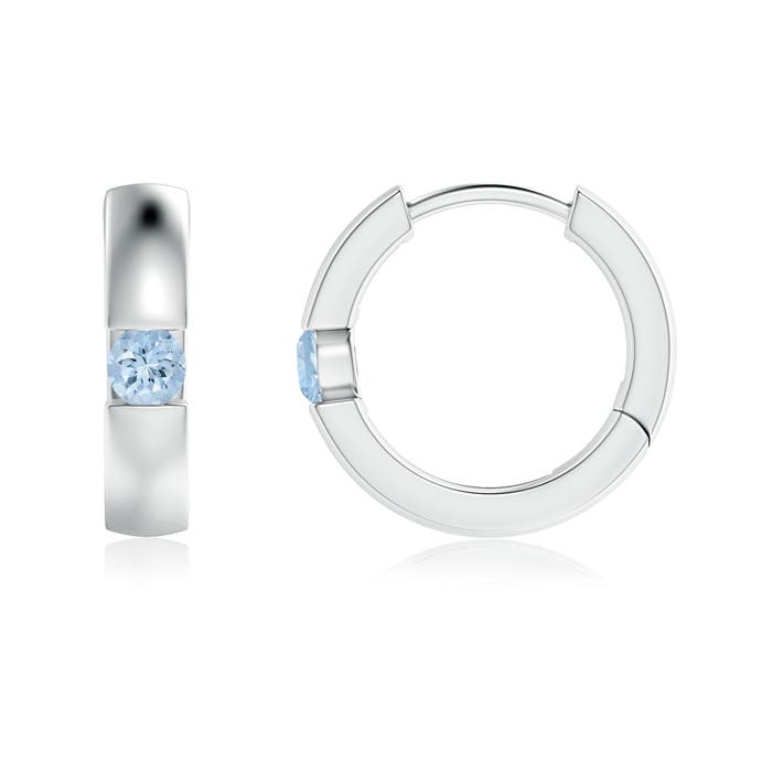 AA - Aquamarine / 0.12 CT / 14 KT White Gold