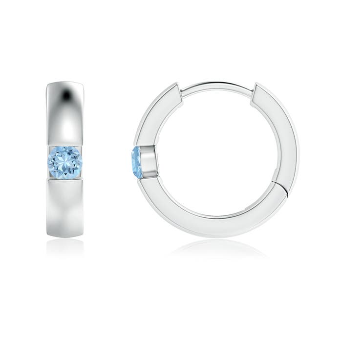 AAA - Aquamarine / 0.12 CT / 14 KT White Gold